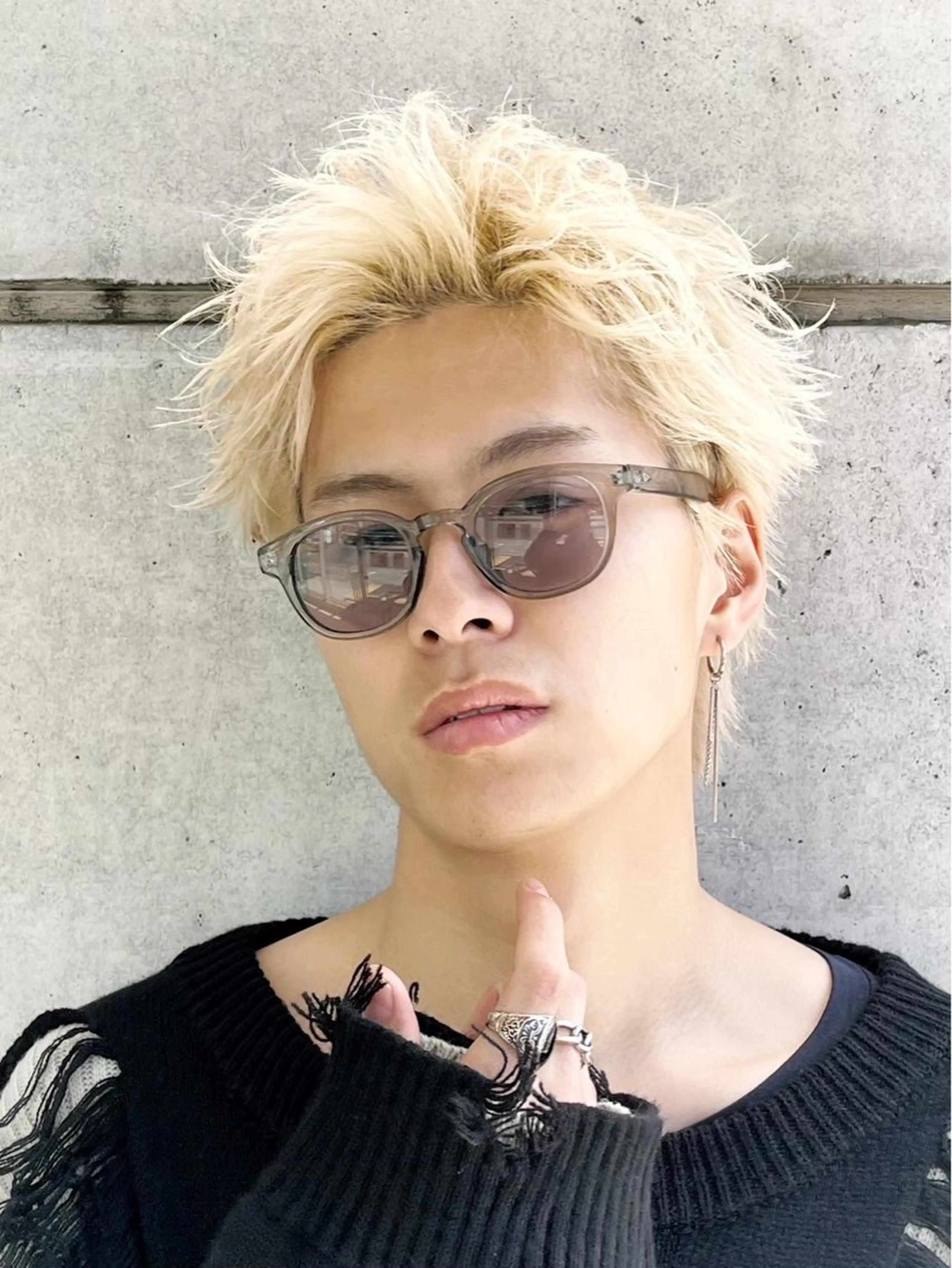 ショート メンズ メンズウルフカット ウルフカット ✨流行りカラー✨賀数 一郎のヘアスタイル