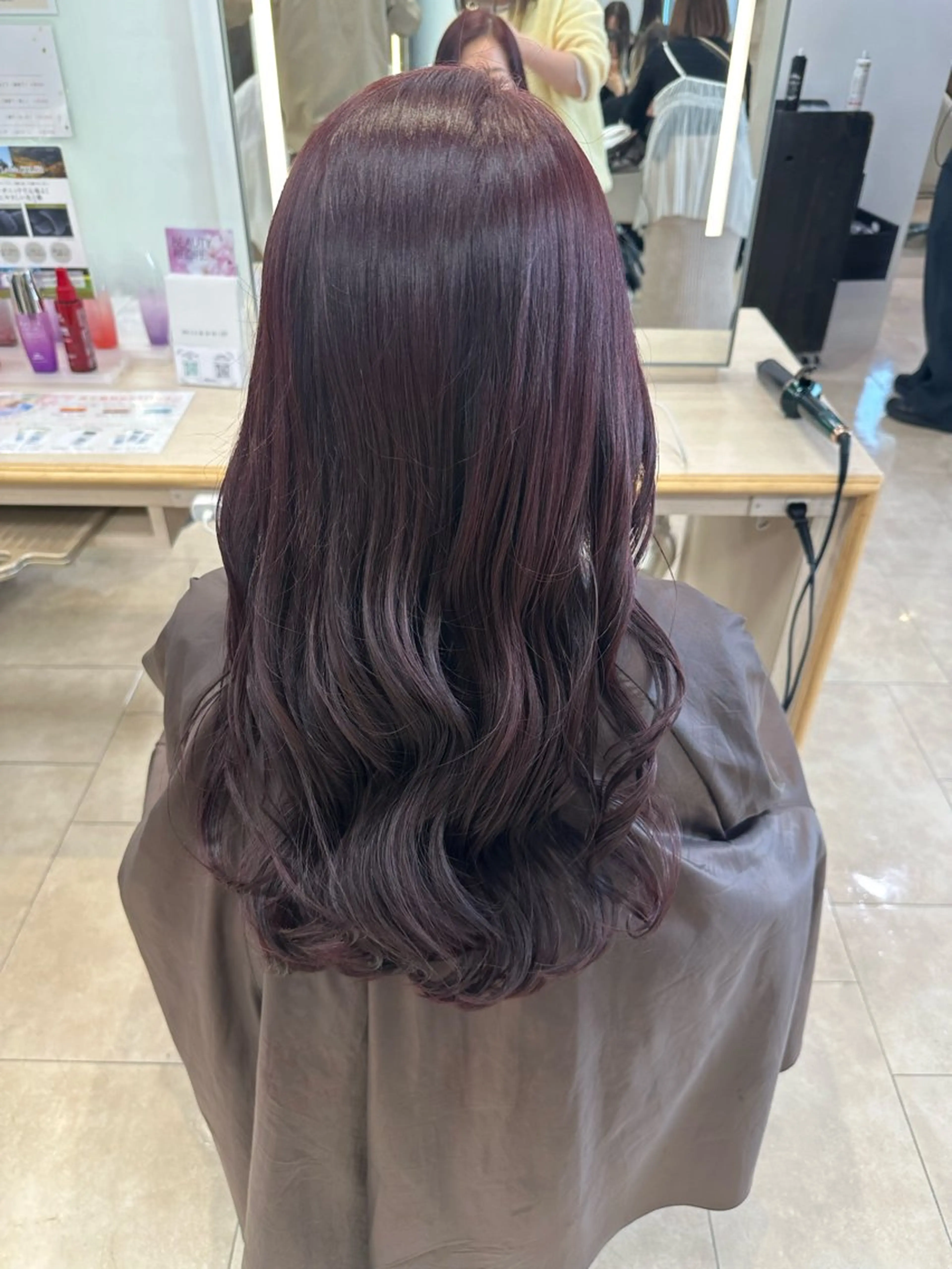 ロング カラー お悩み改善 黄金比みくのヘアスタイル