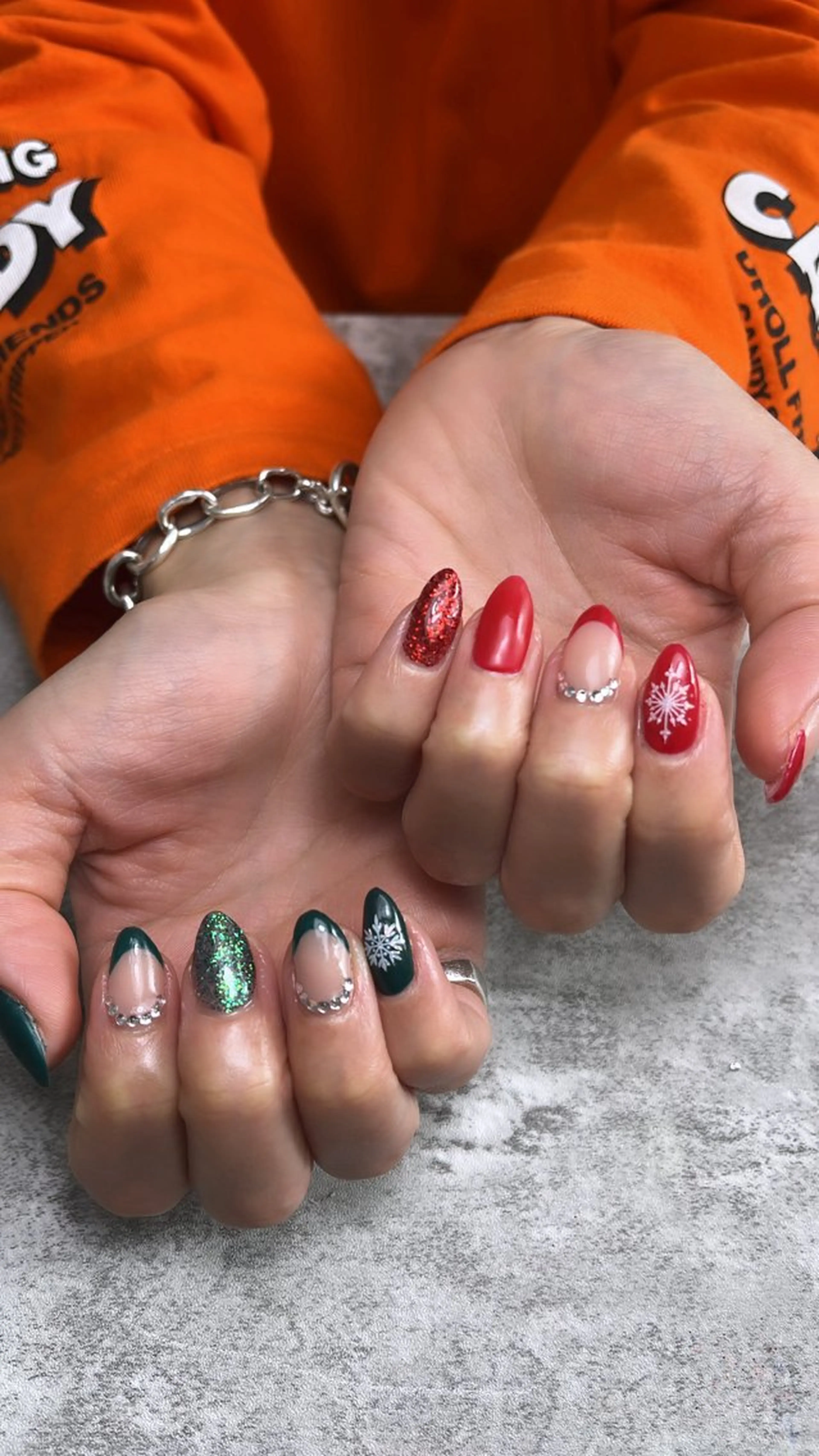 ネイル 冬ネイル クリスマス ハンドネイル shark_nail Aのネイルデザイン