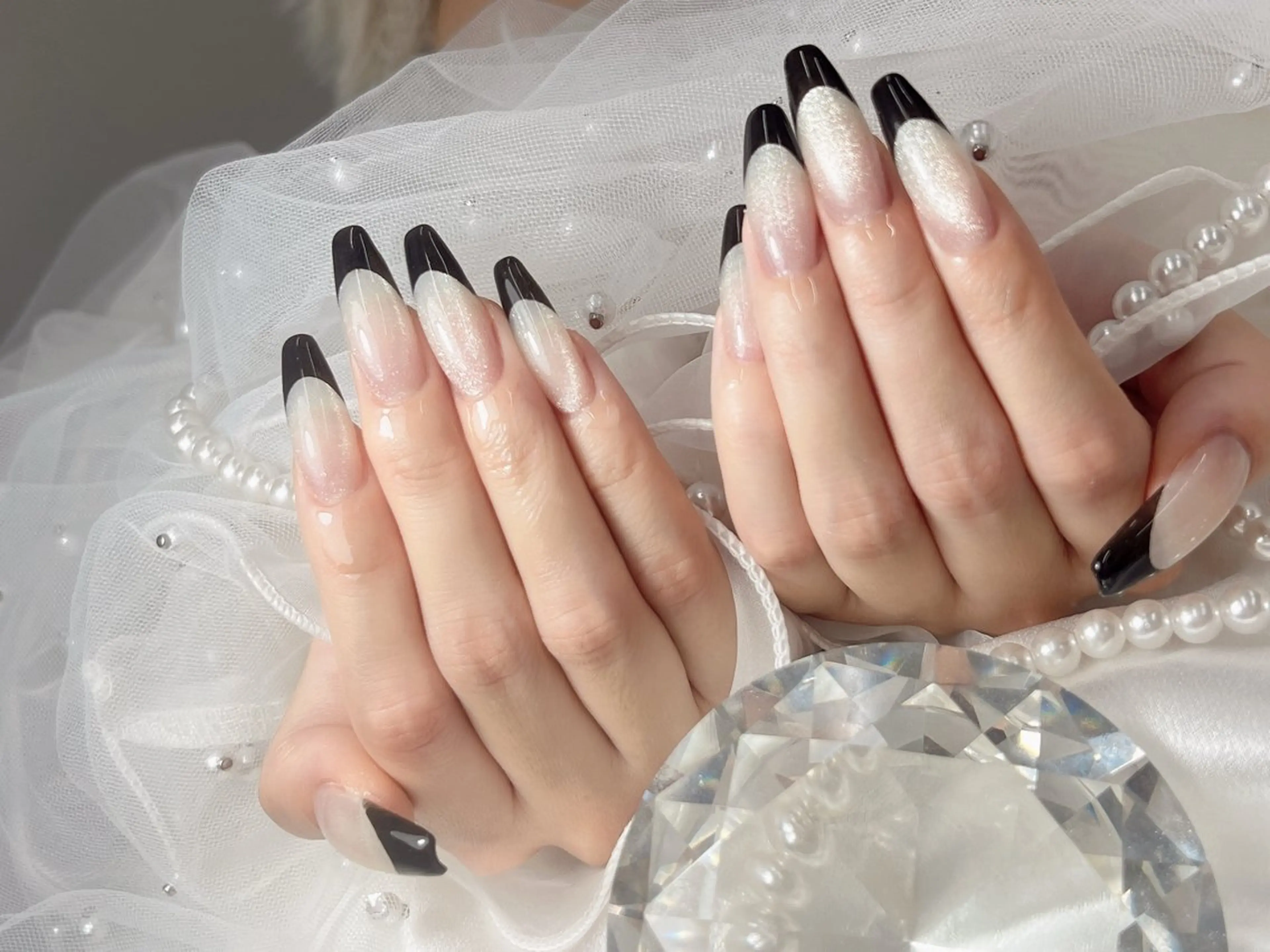 ネイル フレンチネイル ハンドネイル bijou nails 蓮のネイルデザイン