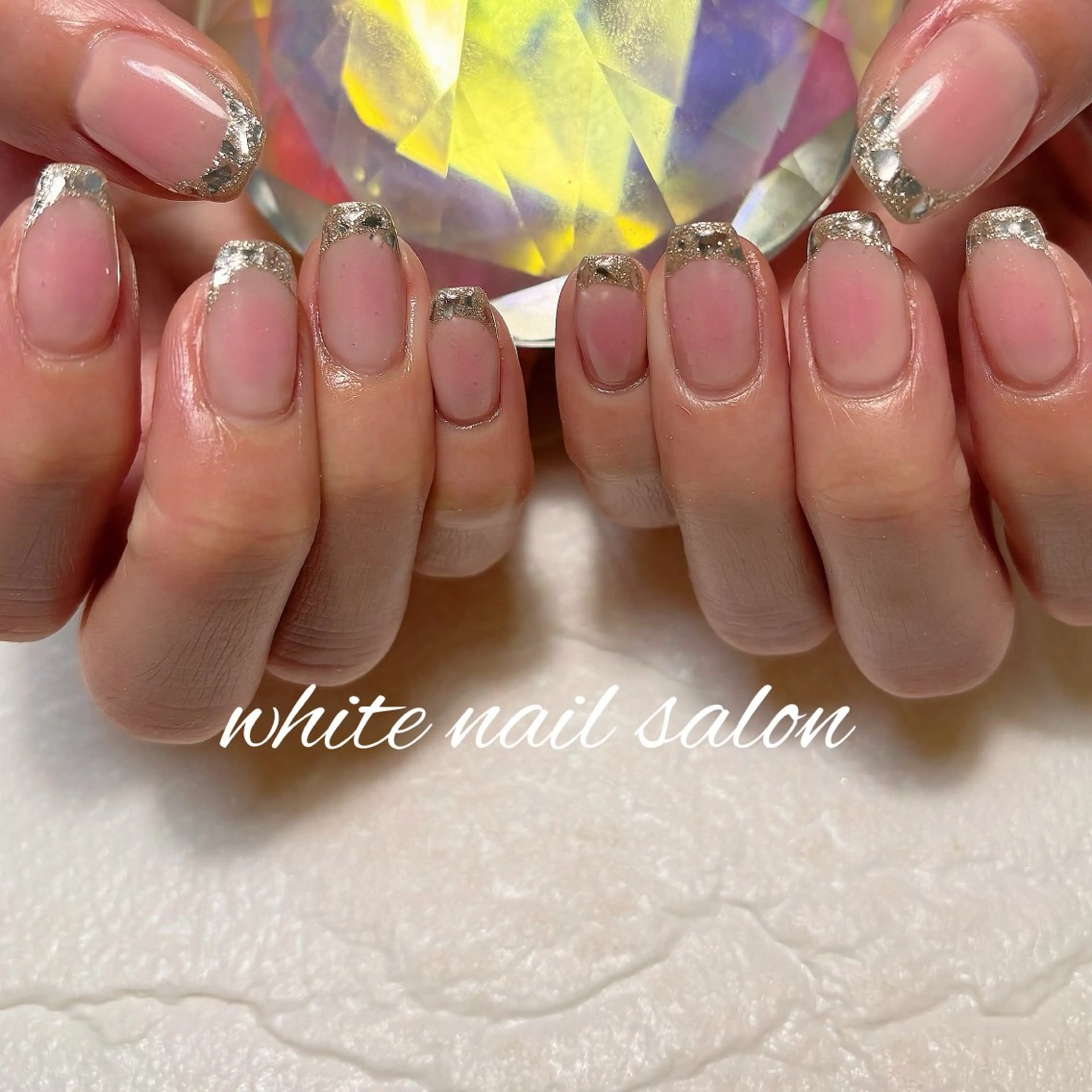 ネイル フットネイル ラメ(グリッター) 持ち込み ハンドネイル white nail salonのネイルデザイン
