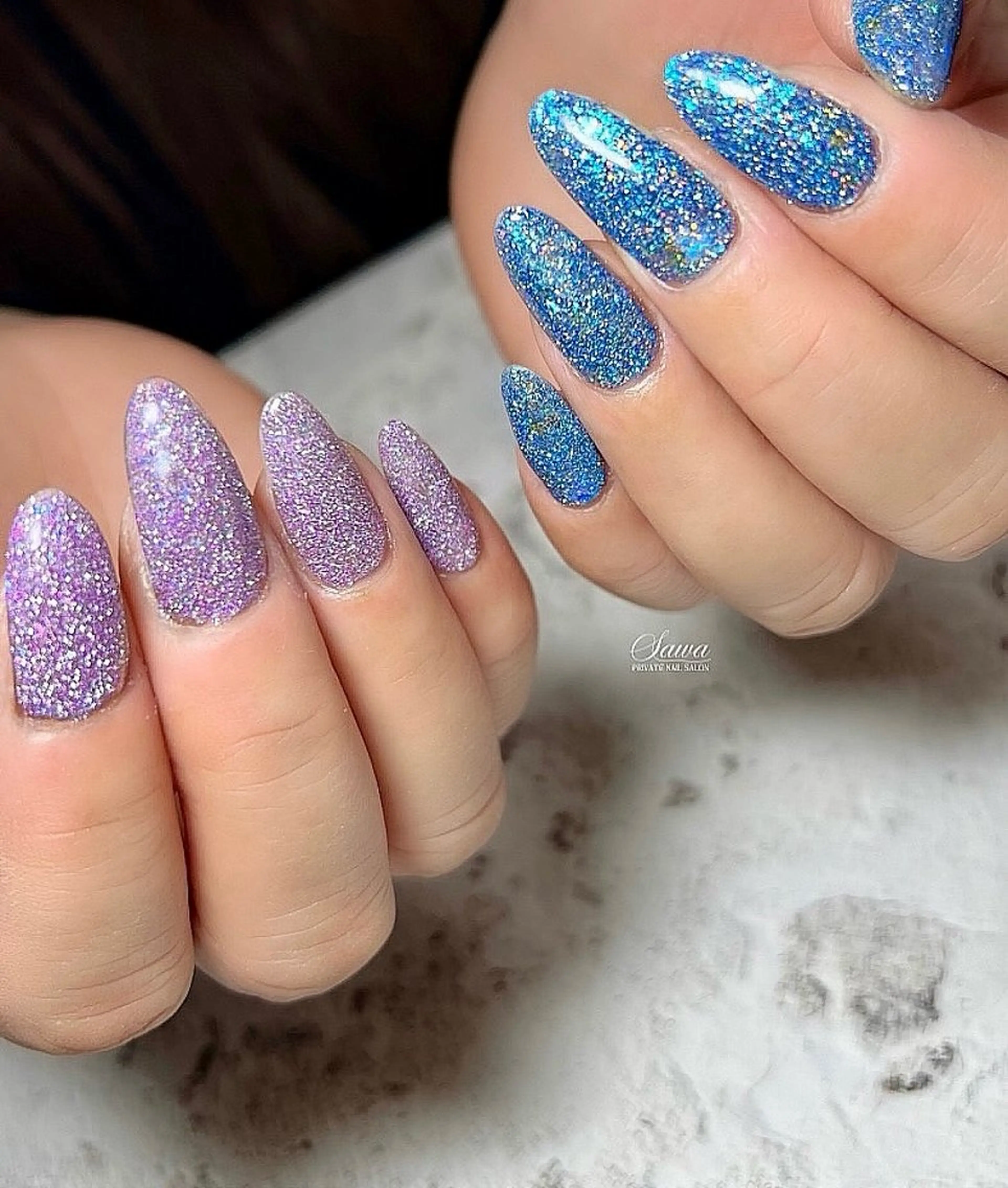 ネイル フラッシュネイル ラメ(グリッター) ハンドネイル KUON 野澤 実加のネイルデザイン