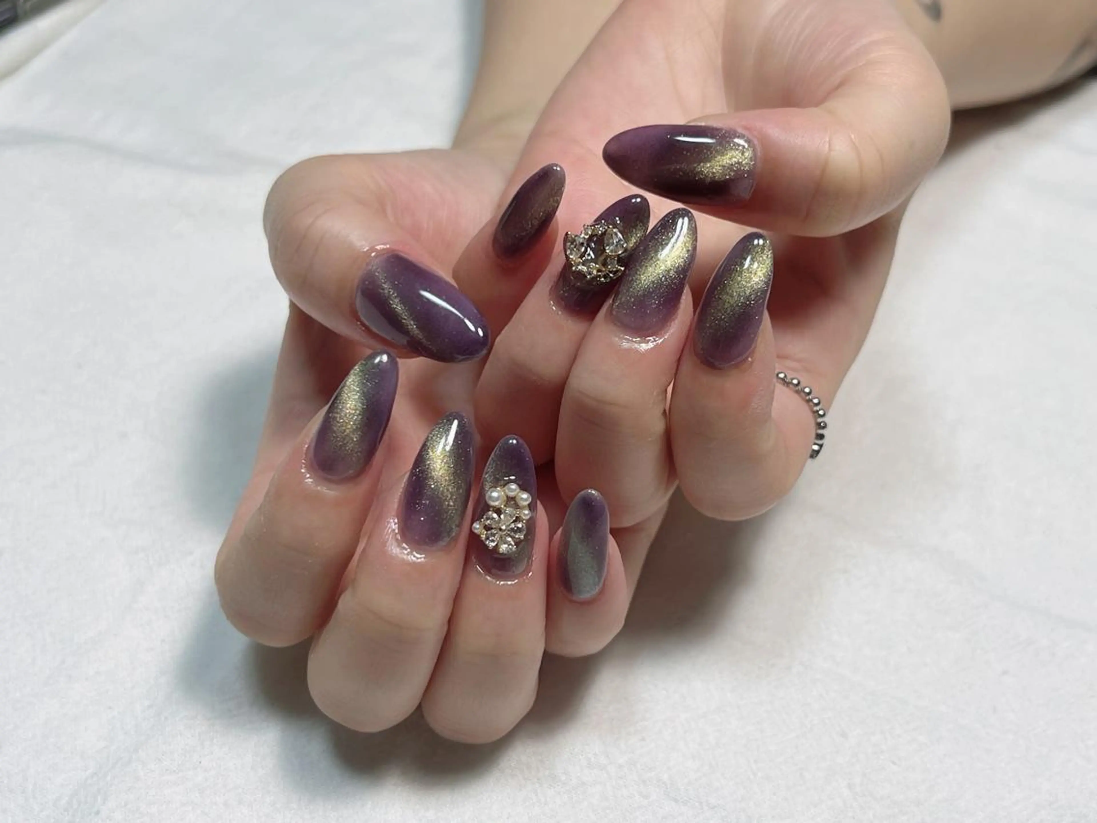 ネイル ハロウィン マグネットネイル スカルプネイル lucky nail 歌舞伎町のネイルデザイン