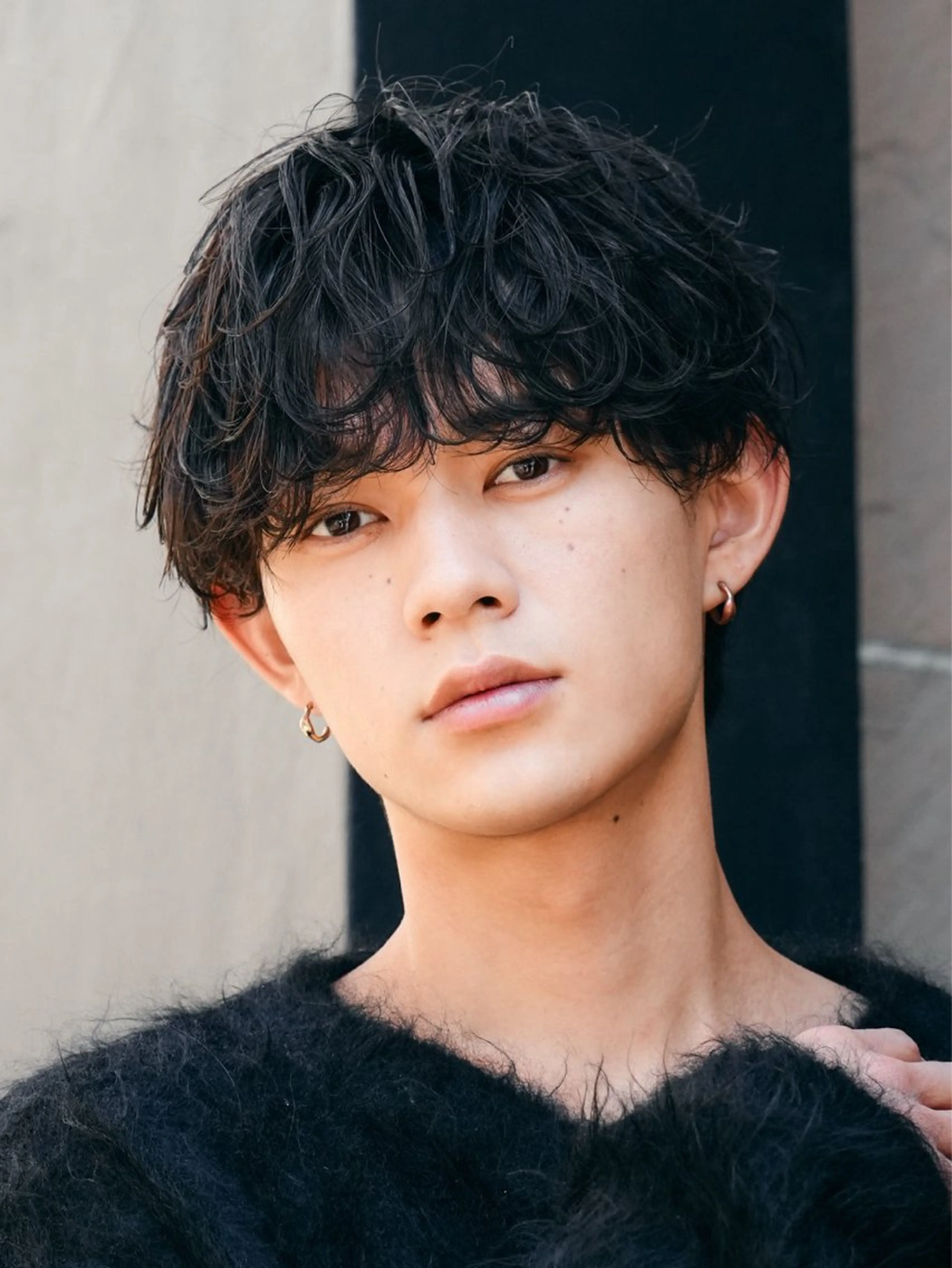 パーマ メンズ マッシュパーマ fifth岡村優作のヘアスタイル