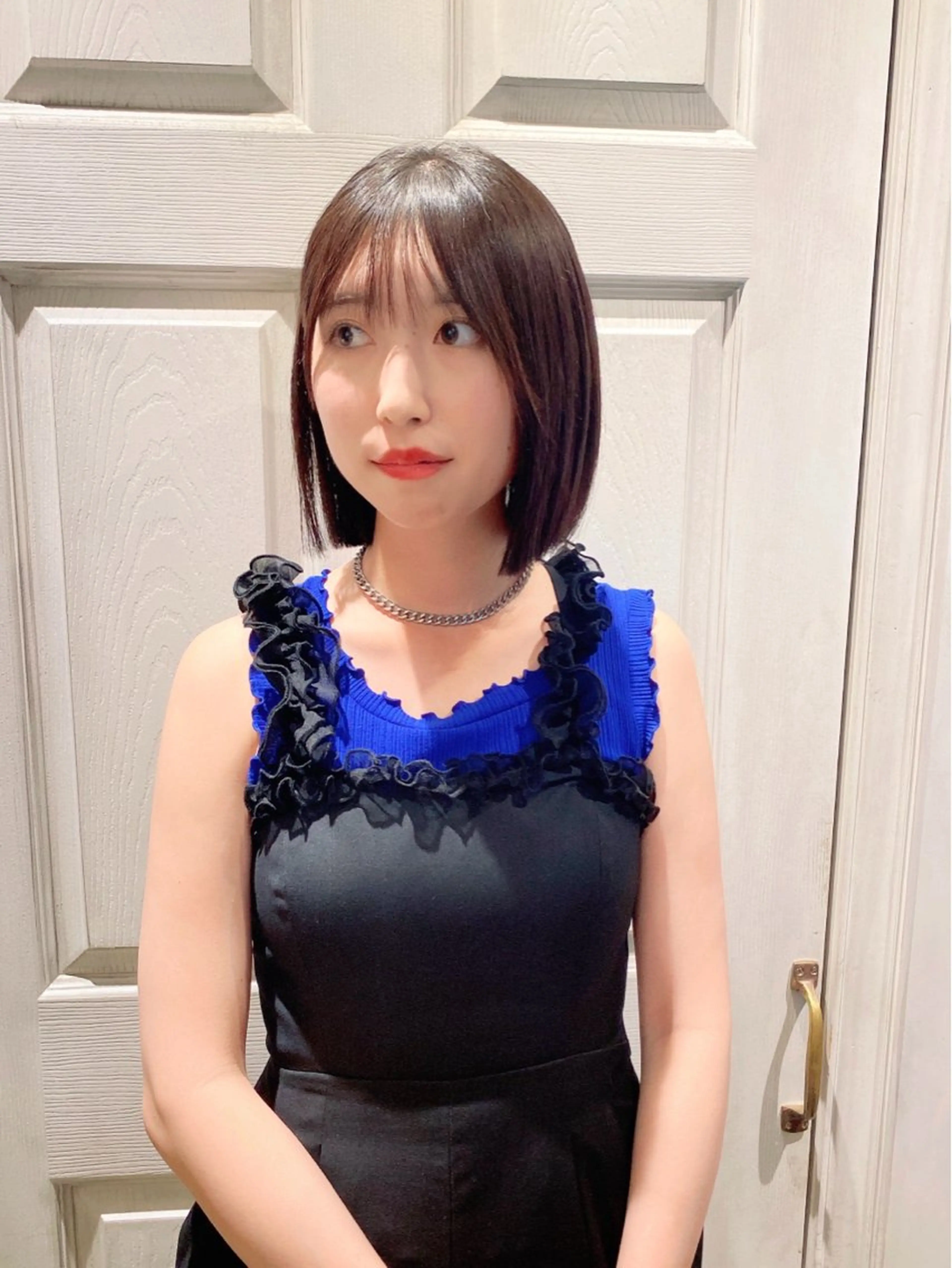 ミディアム ミディアムパーマ ボブ 縮毛矯正 トリートメント カット 縮毛矯正 千 田のヘアスタイル