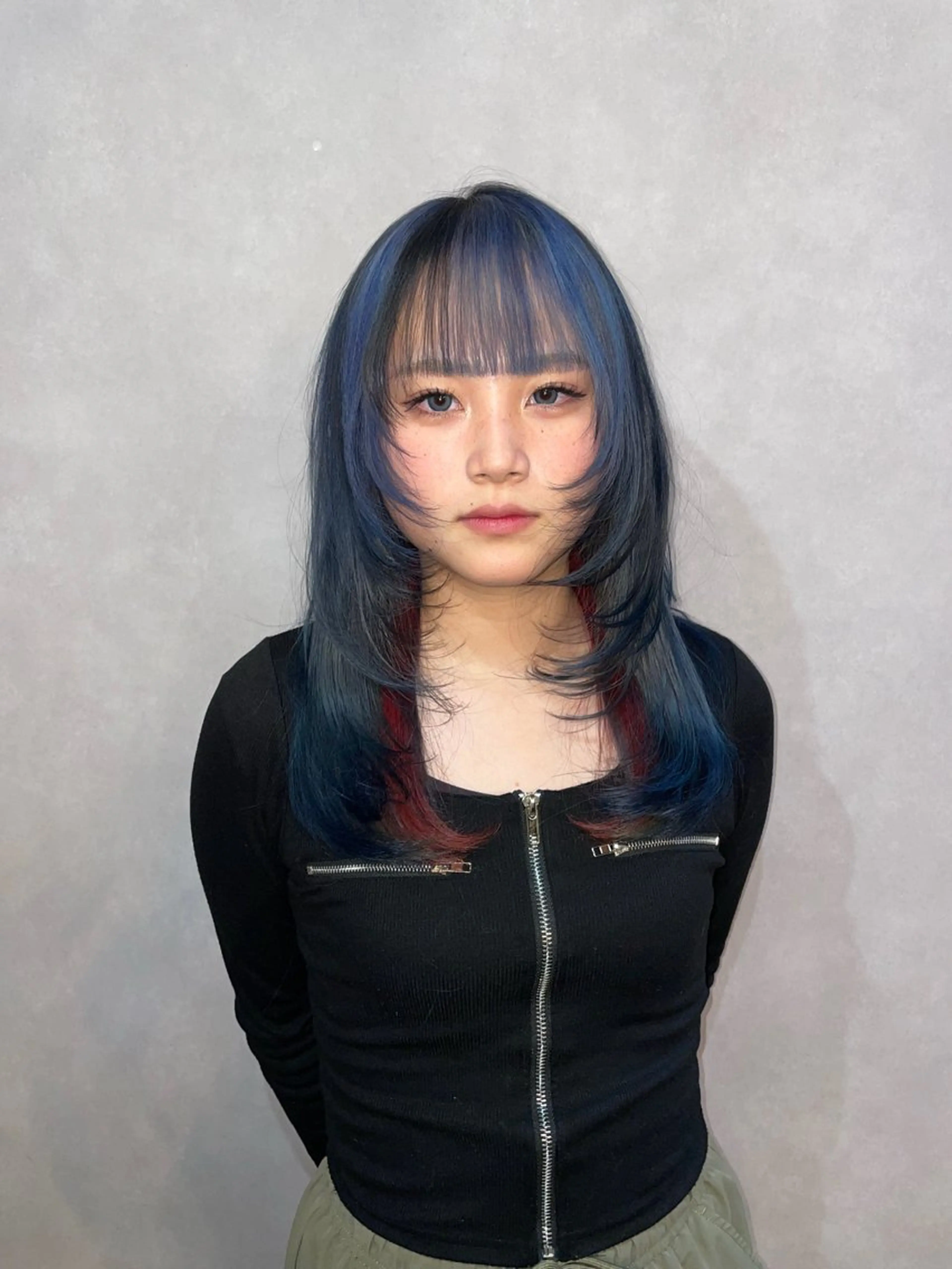 セミロング レイヤーカット ブリーチ/ハイトーン 心斎橋/honokaのヘアスタイル