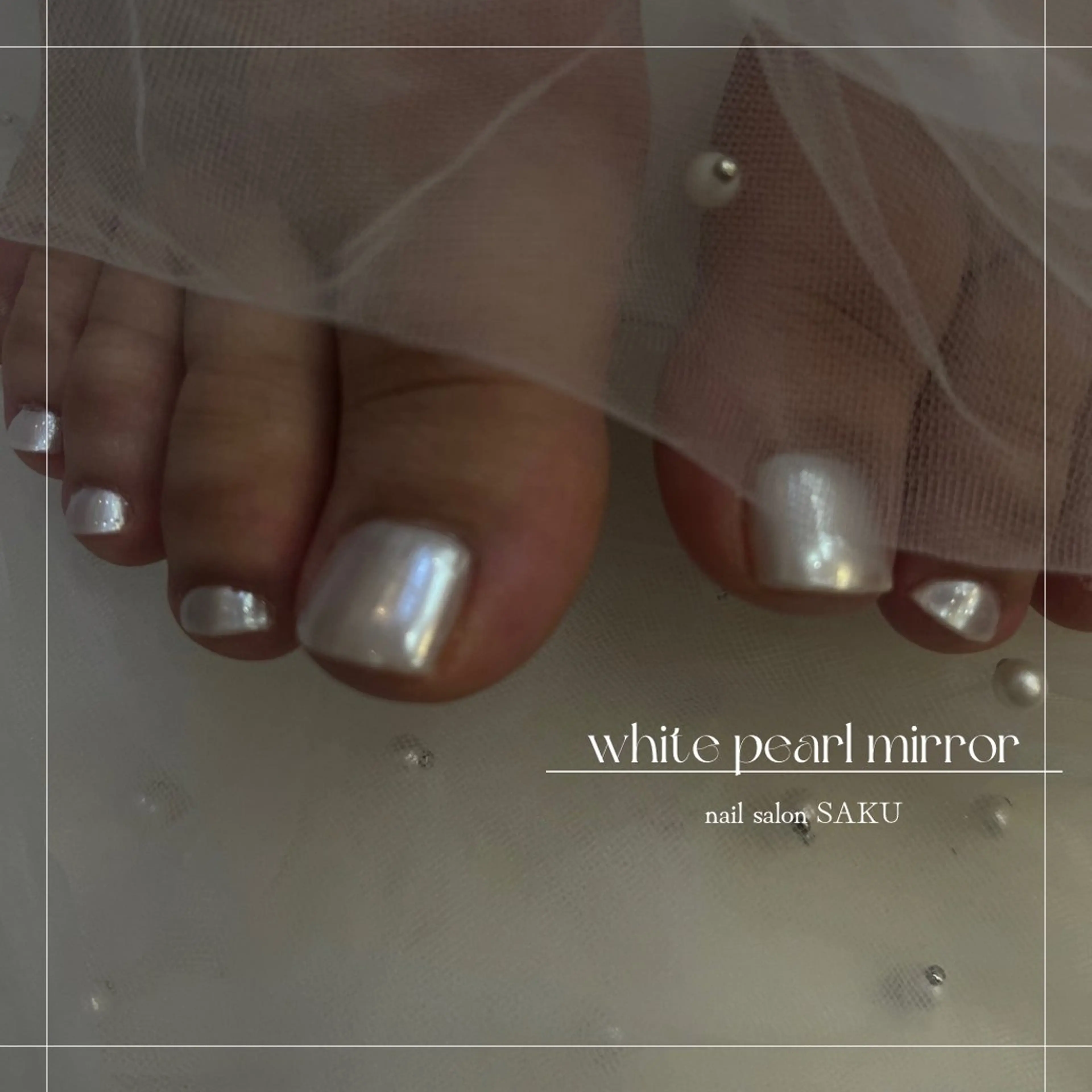 ネイル フットネイル ニュアンスネイル シンプルネイル フットネイル SAKU nail 作島茜のネイルデザイン