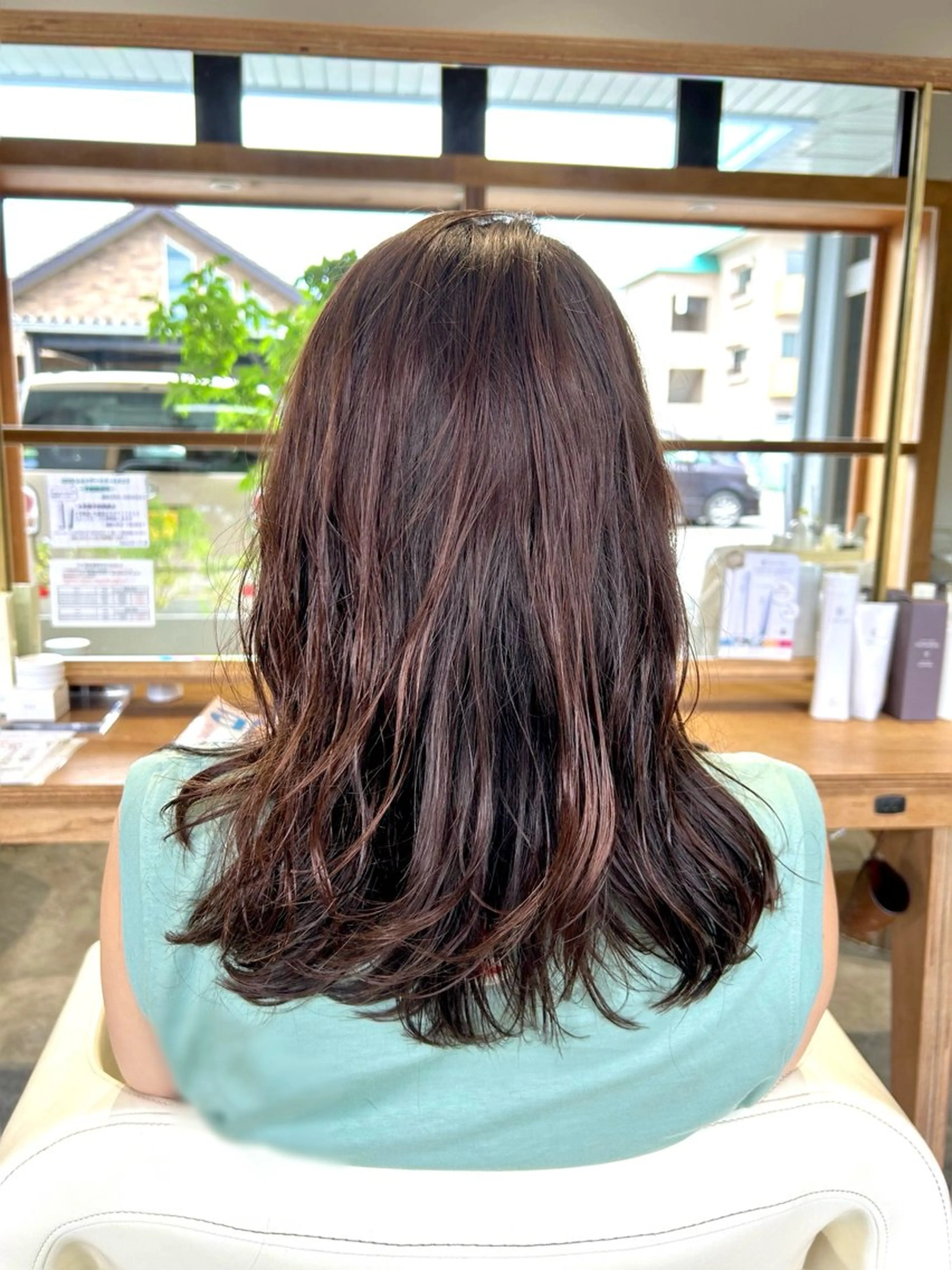 セミロング カラー ブラウンカラー カット 佐藤 悠生 メンズパーマ.カットのヘアスタイル