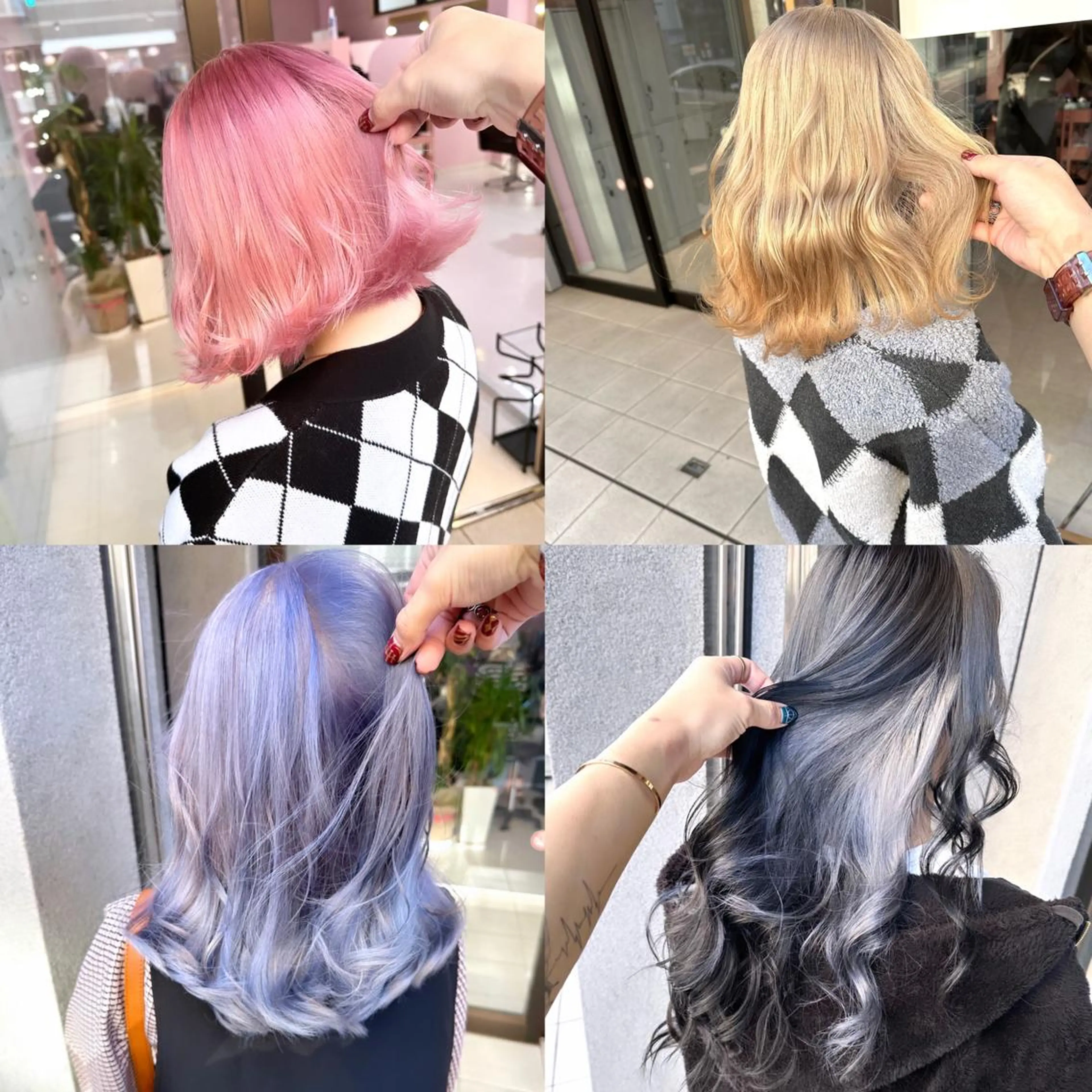 セミロング カラー ブリーチ✖️レイヤー MANATO🎨🌈のヘアスタイル