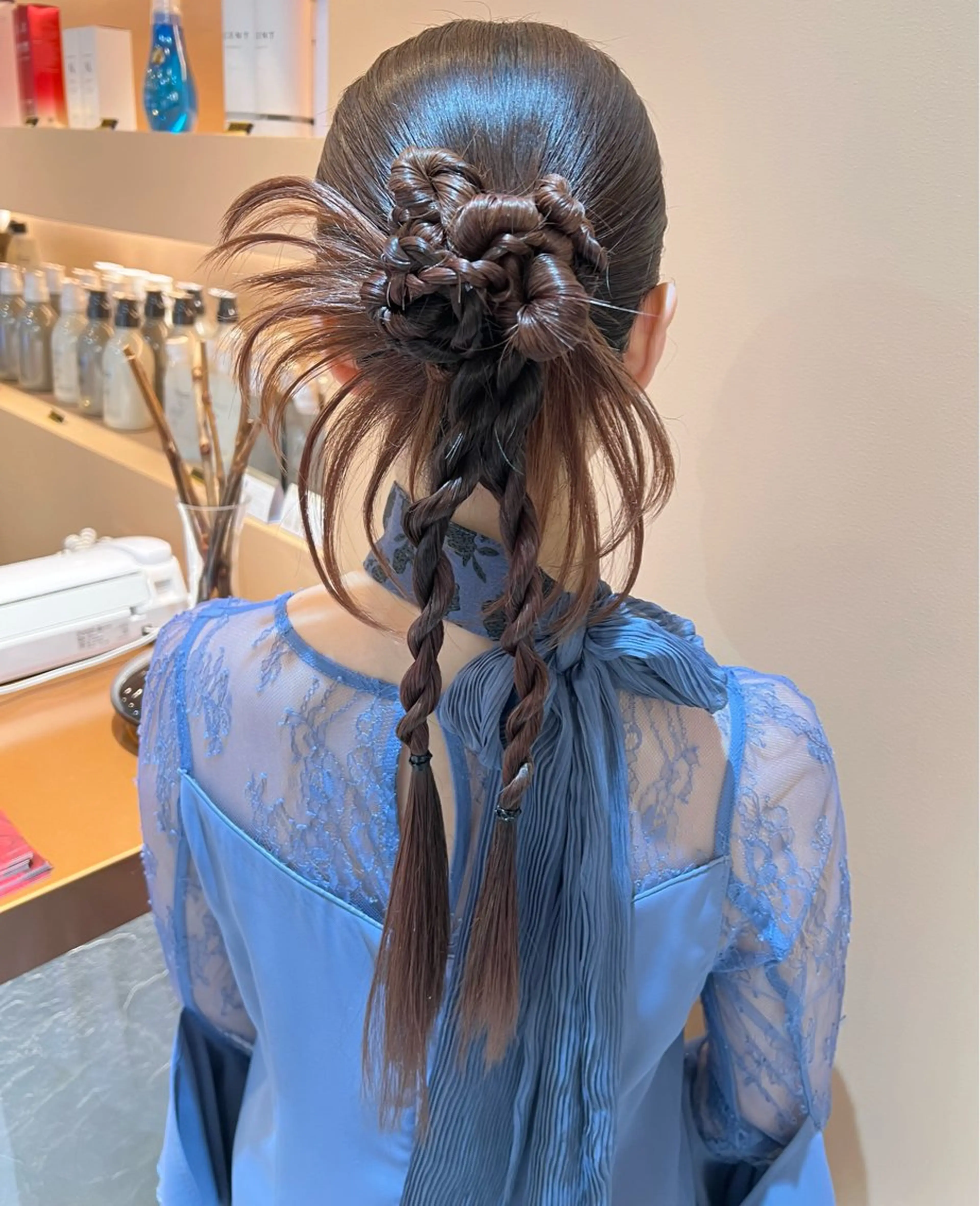 ロング カラー ヘアアレンジ ヘアセット ✨カチモリ✨レイヤー 韓国ヘア🇰🇷ゆいのヘアスタイル