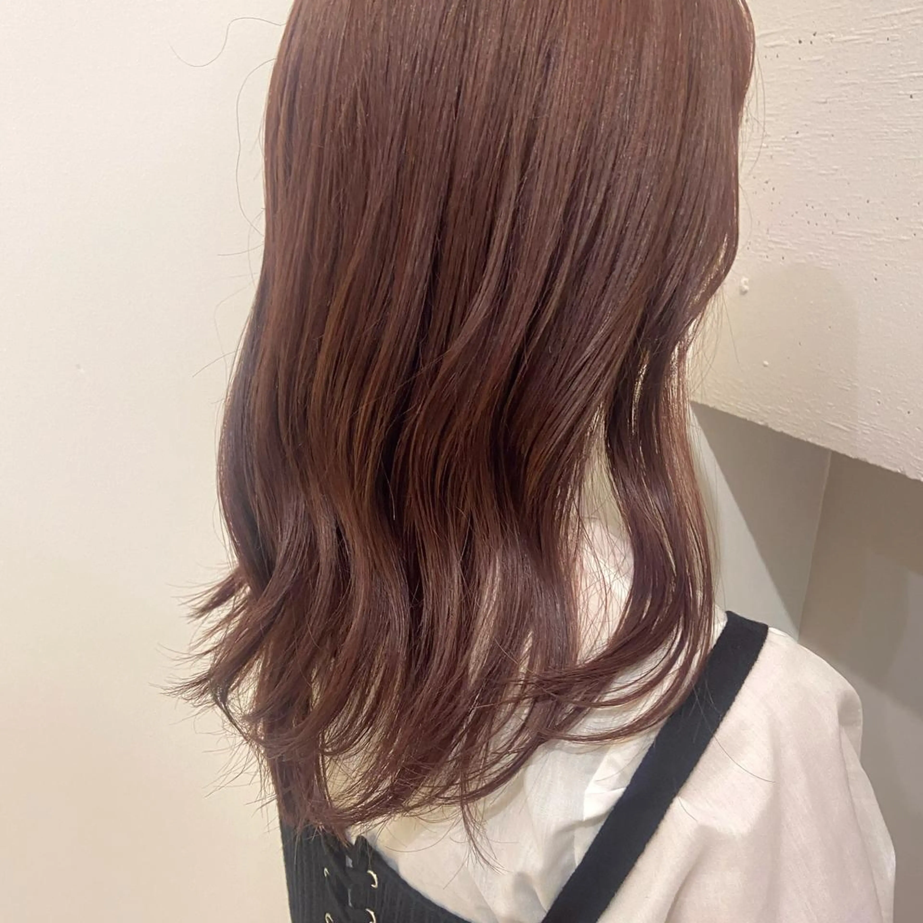 セミロング カラー ブラウンカラー ピンクカラー ピンクブラウン カット ヘアカラー 🫧 nanaco🫧のヘアスタイル