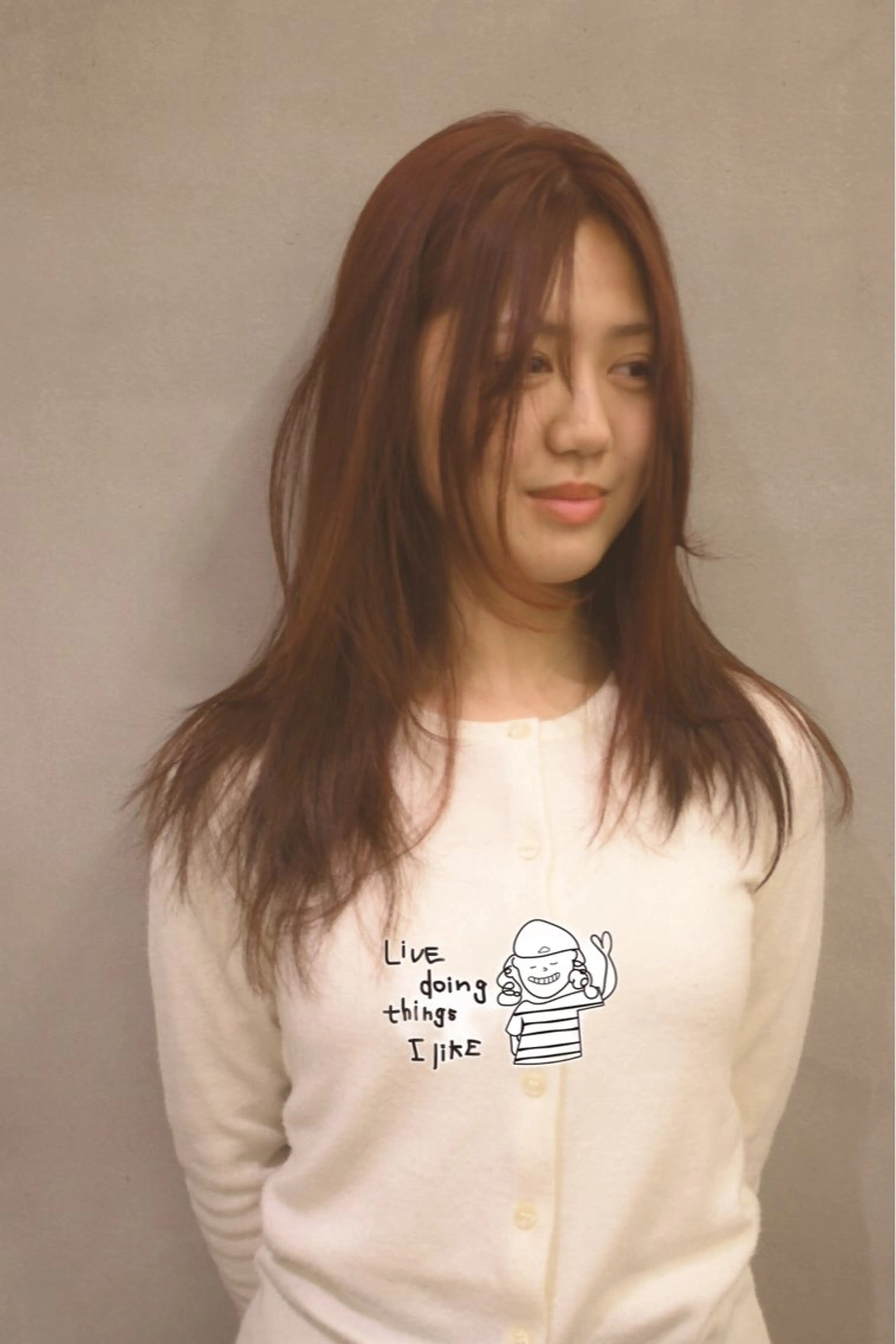 カラー ブラウンカラー 崎園 佑真のヘアスタイル