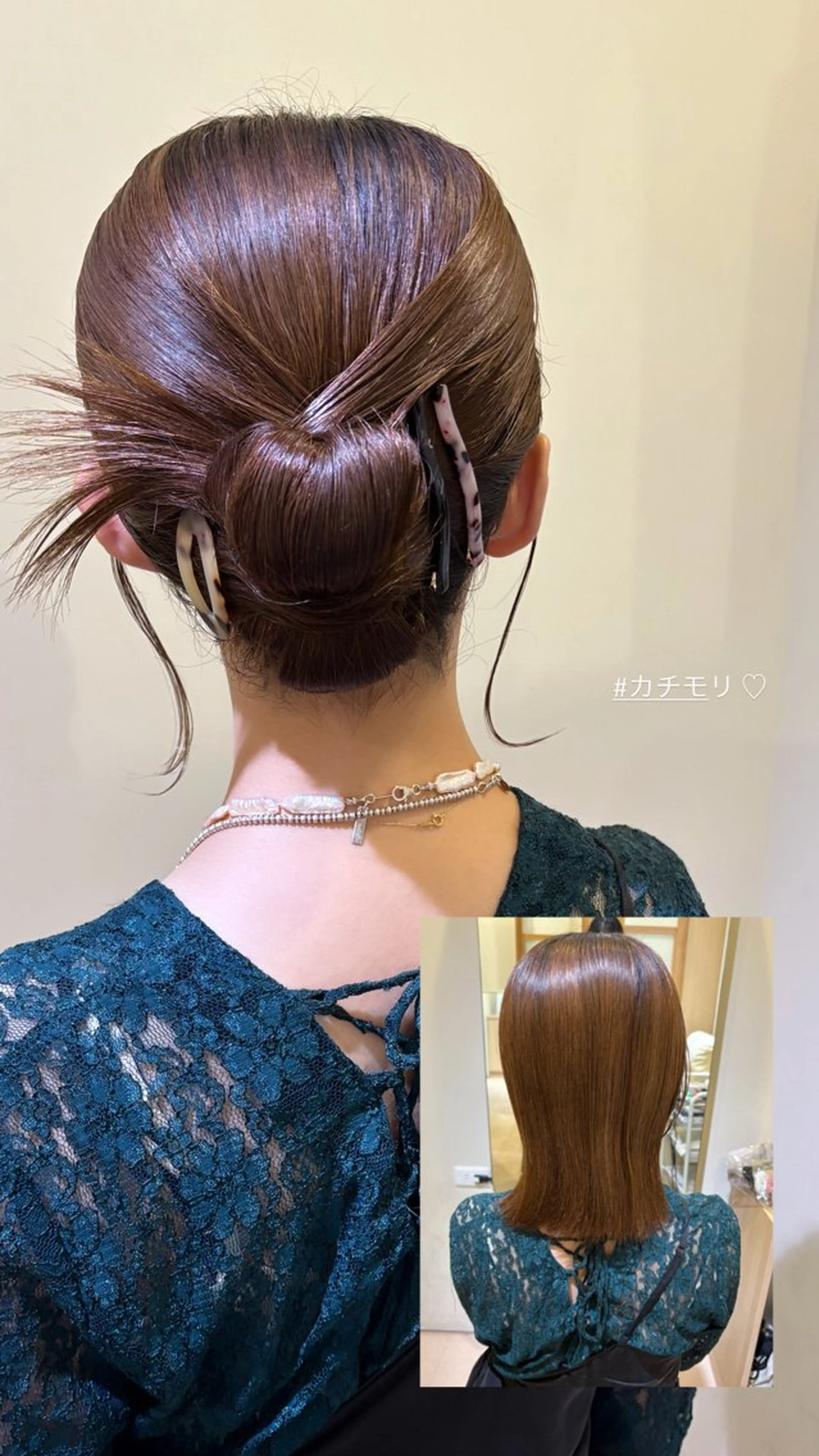 ミディアム ヘアアレンジ ボウ🪞ヘアセット /メイク/マツパのマツエク・マツパデザイン