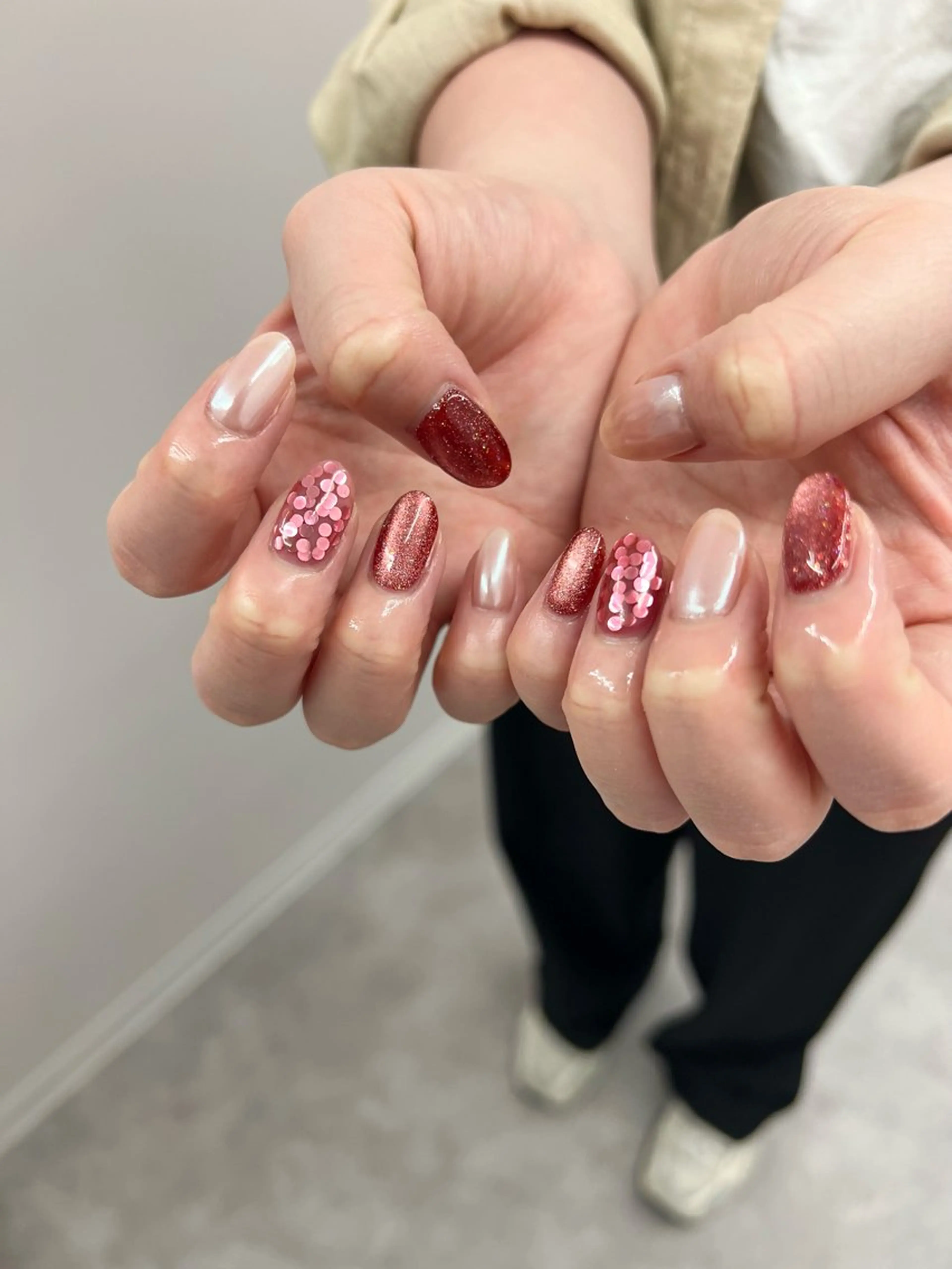 ネイル ジェルネイル マグネットネイル ニュアンスネイル ワンカラーネイル パラジェル ハンドネイル ハンドケア Bana_ Nailのネイルデザイン