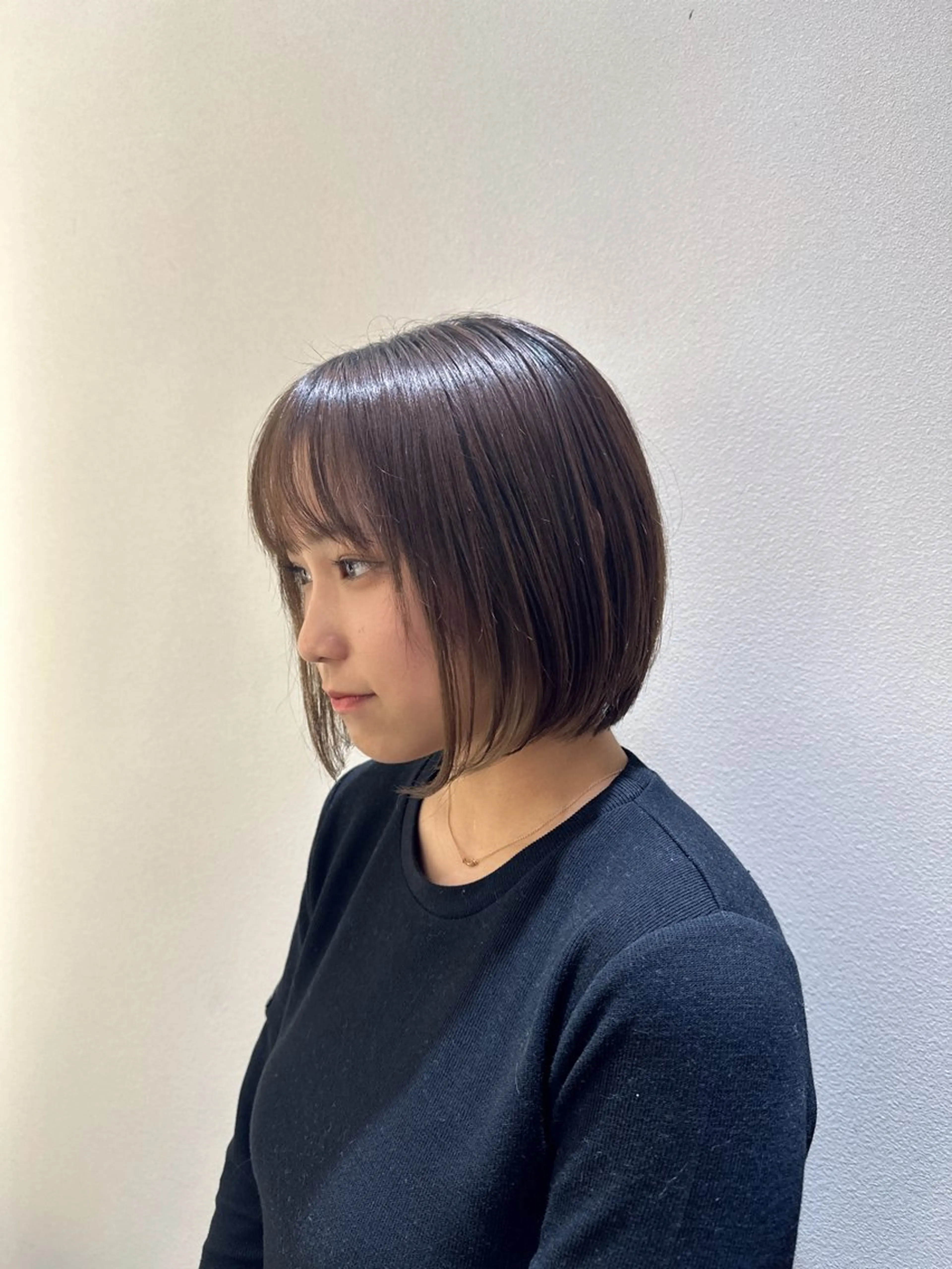 ショート 銀座／柔らかベージュ ／骨格診断／三井遥叶のヘアスタイル