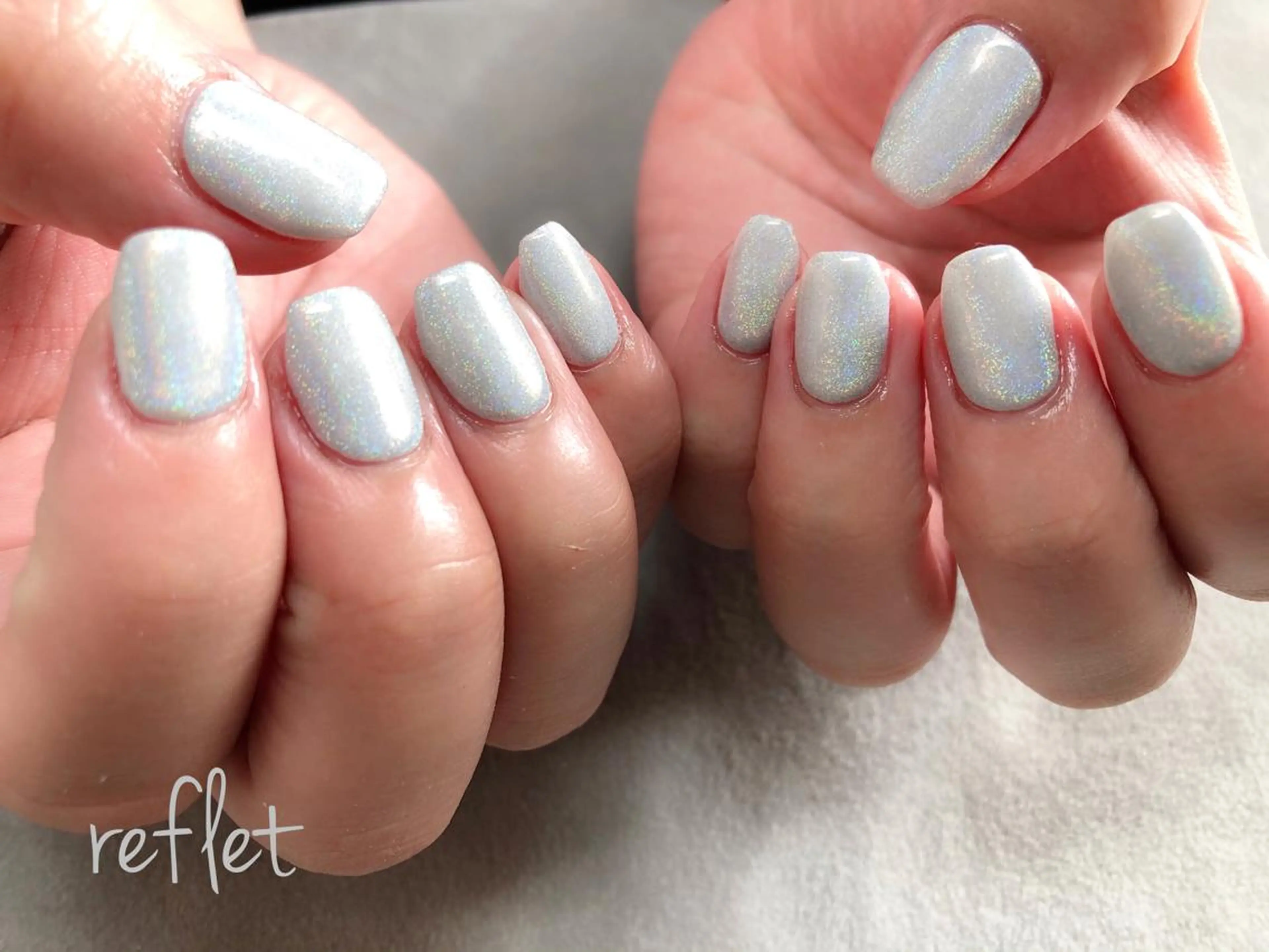 ネイル オーロラネイル ワンカラーネイル ハンドネイル reflet nailのネイルデザイン