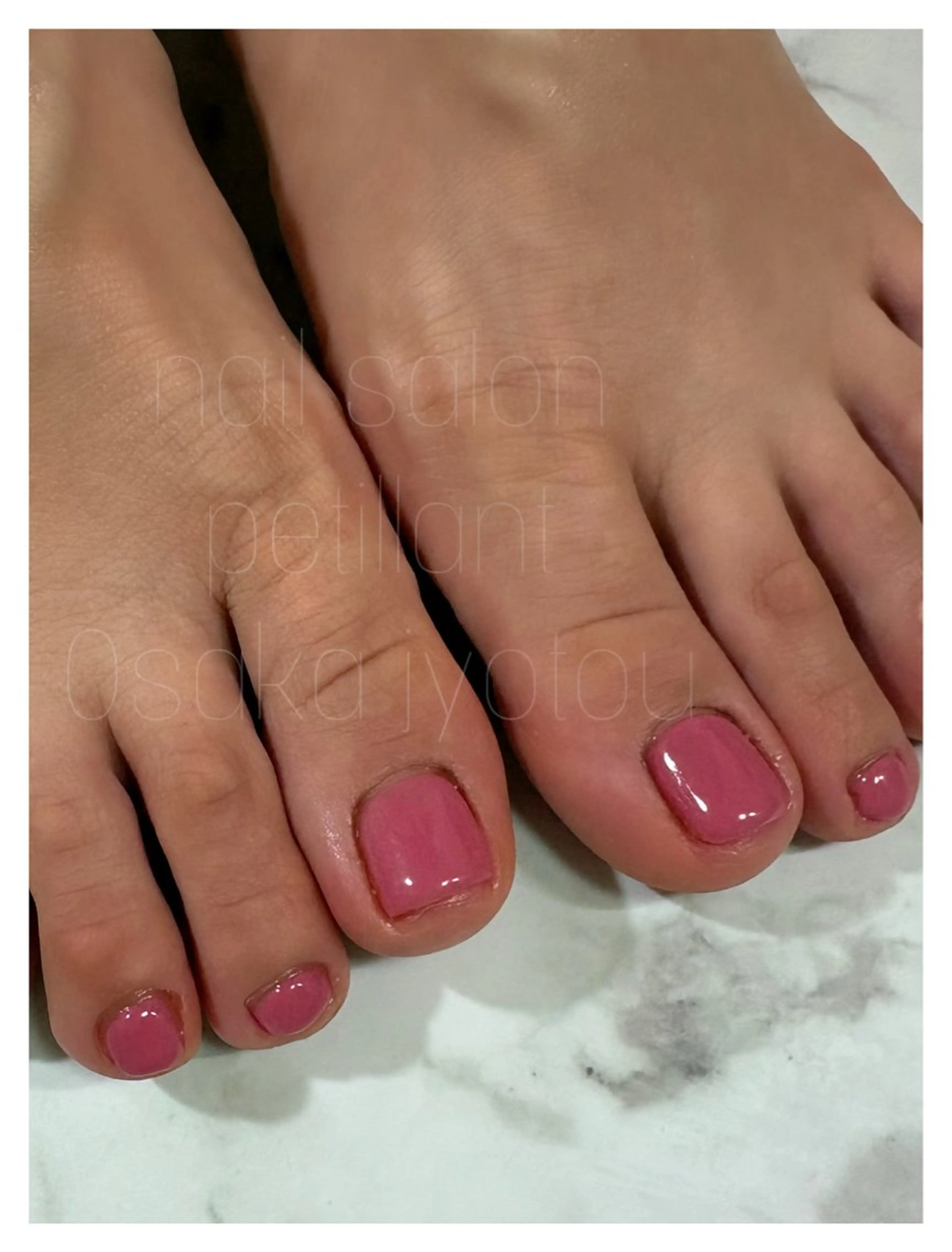 ネイル フットネイル ピンク フットネイル nail salon petillantのネイルデザイン