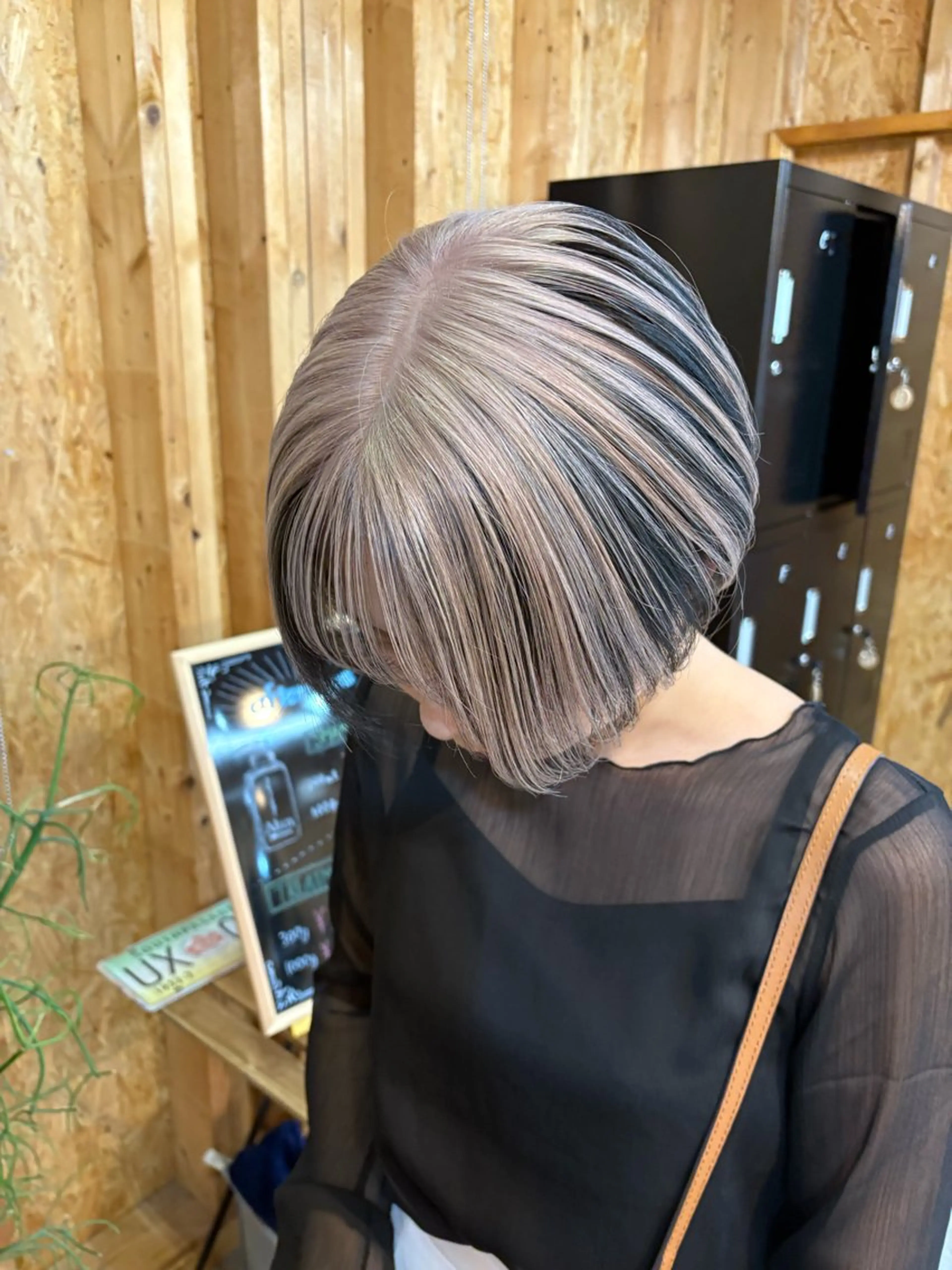 カラー ヘアカラー トリートメント まろみ暖色×ボブ ×chia🕯のヘアスタイル