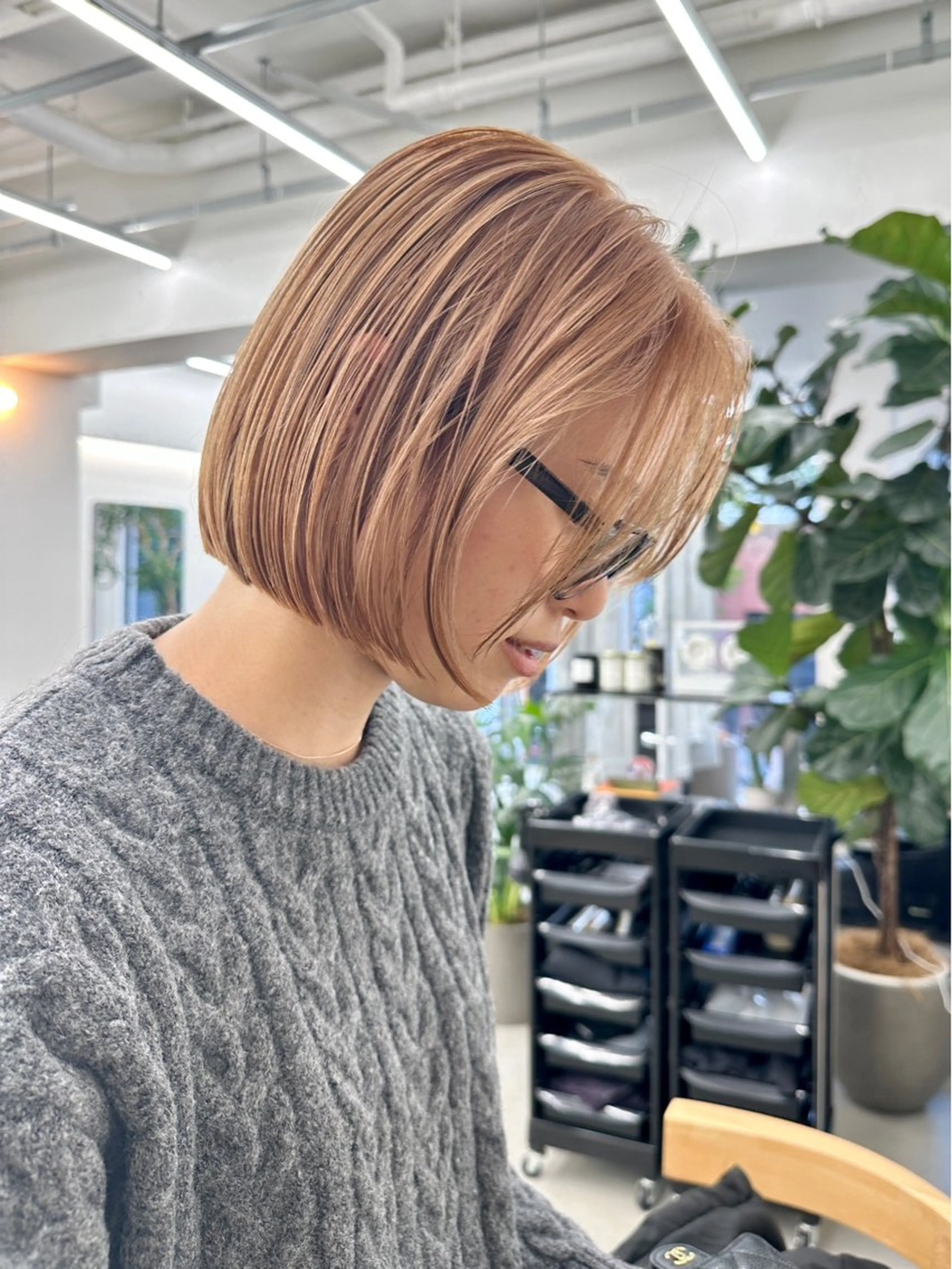 🧶似合わせカット+ダブルカラー（ブリーチ1回）+2stepトリートメントの写真