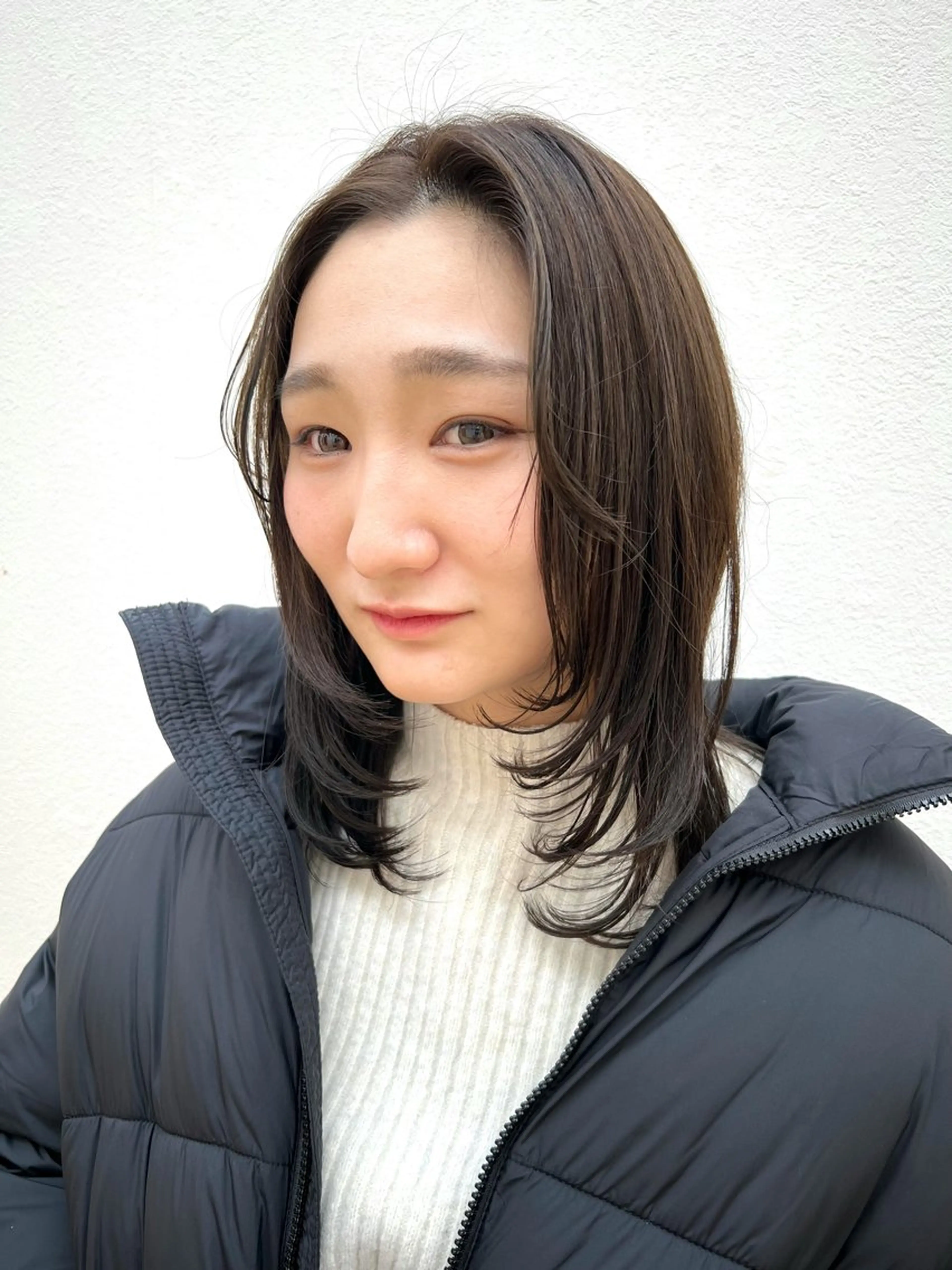 セミロング レイヤーカット たけなか ゆいのヘアスタイル