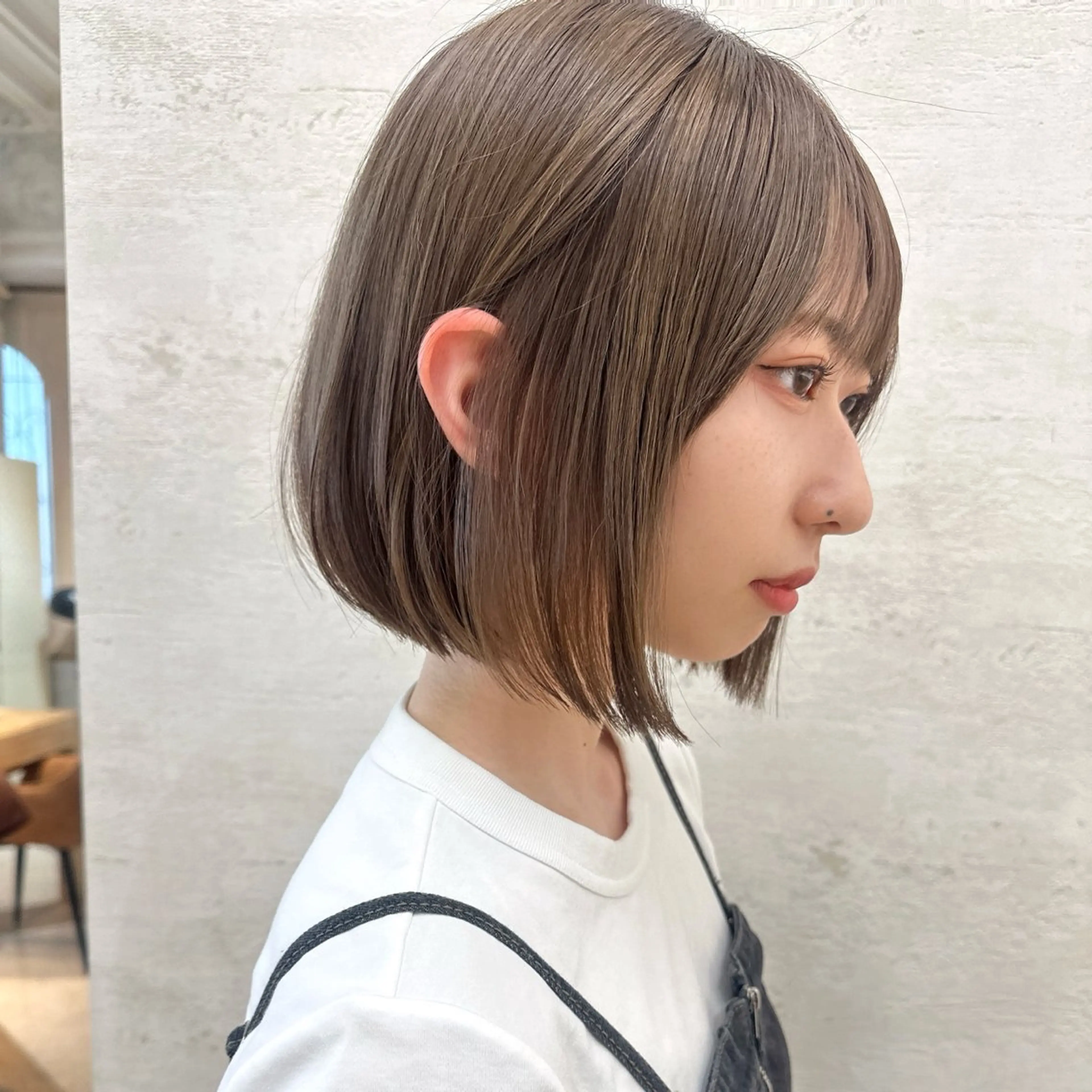 ショート カット ヘアカラー トリートメント 艶カラー/ボブ /似合わせ/田口愛那のヘアスタイル