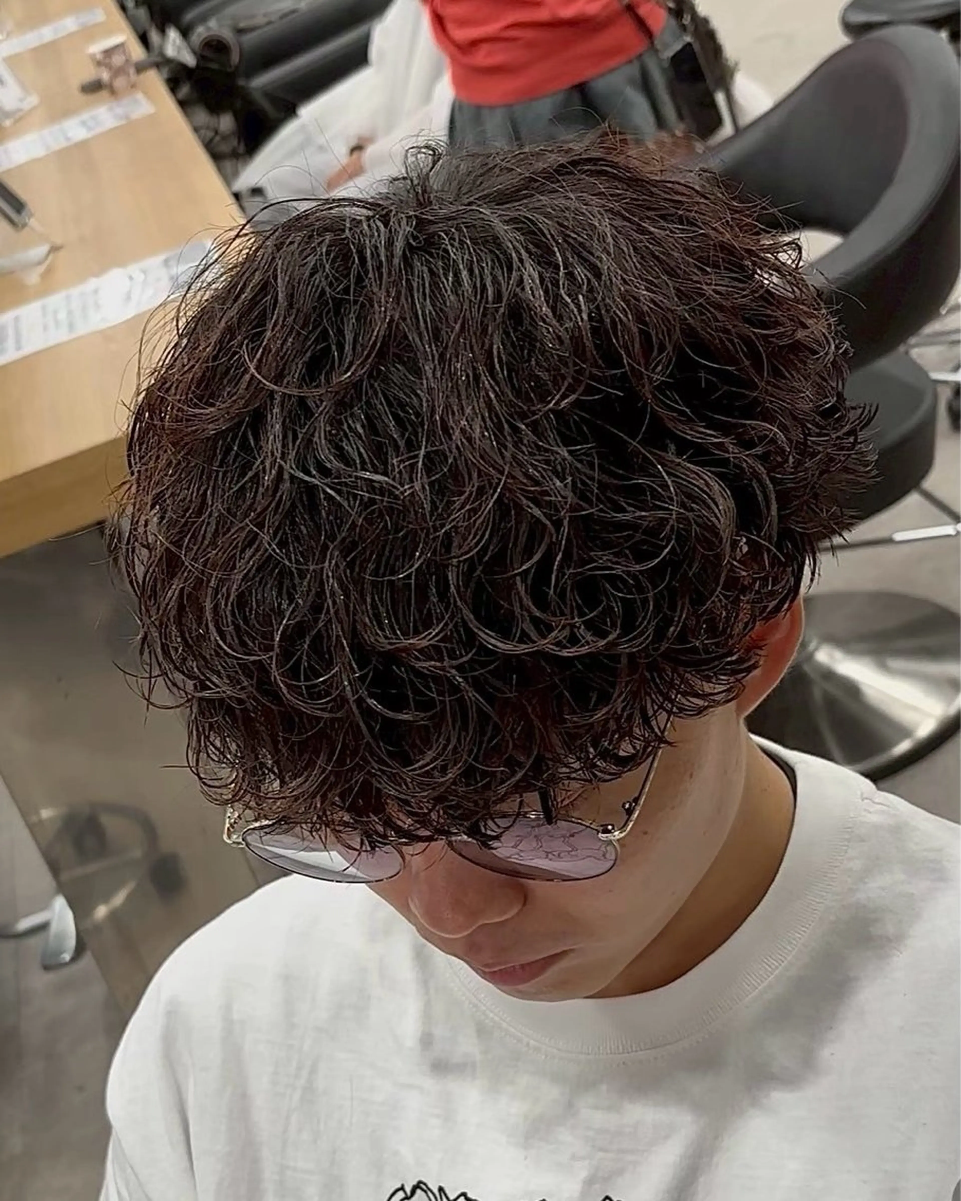 ショート カラー パーマ ヘアアレンジ メンズ キッズ メンズパーマ 小顔カット ニュアンスパーマ なんじょう せなのヘアスタイル