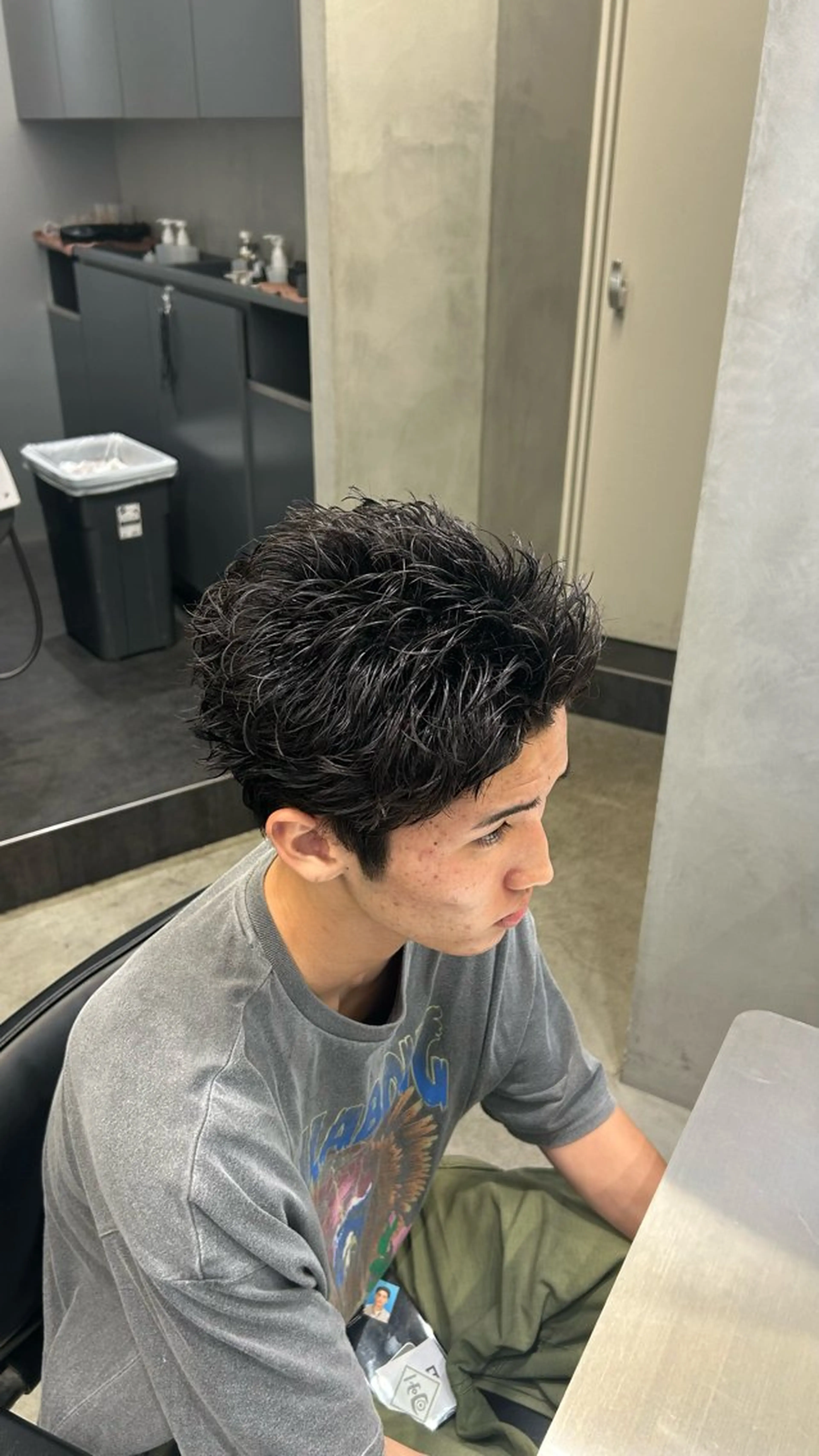 パーマ メンズ 藤平海音/fifth PARKのヘアスタイル