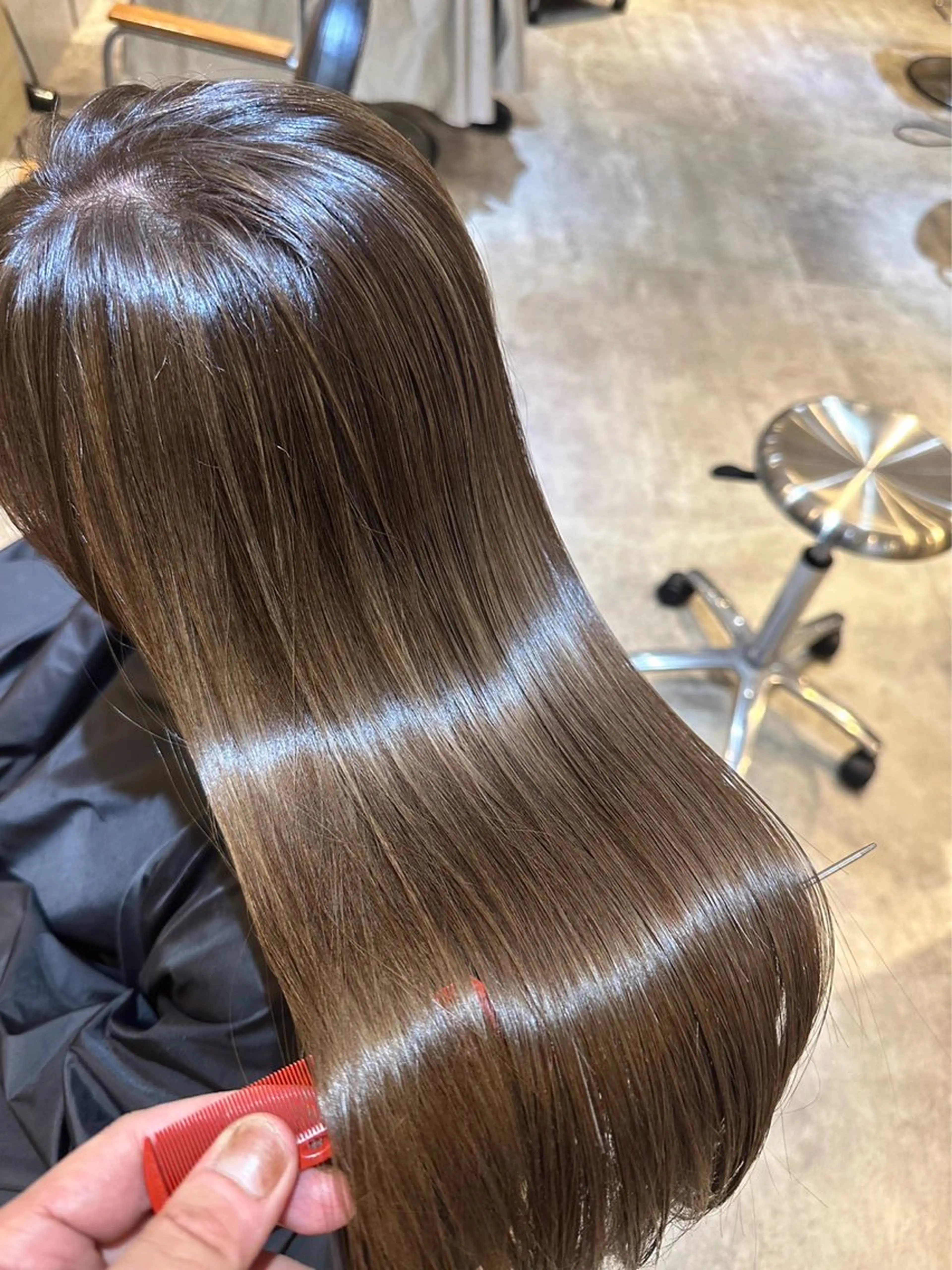 セミロング カラー トリートメント 💘韓国レイヤー上 品カラーruru💘のヘアスタイル