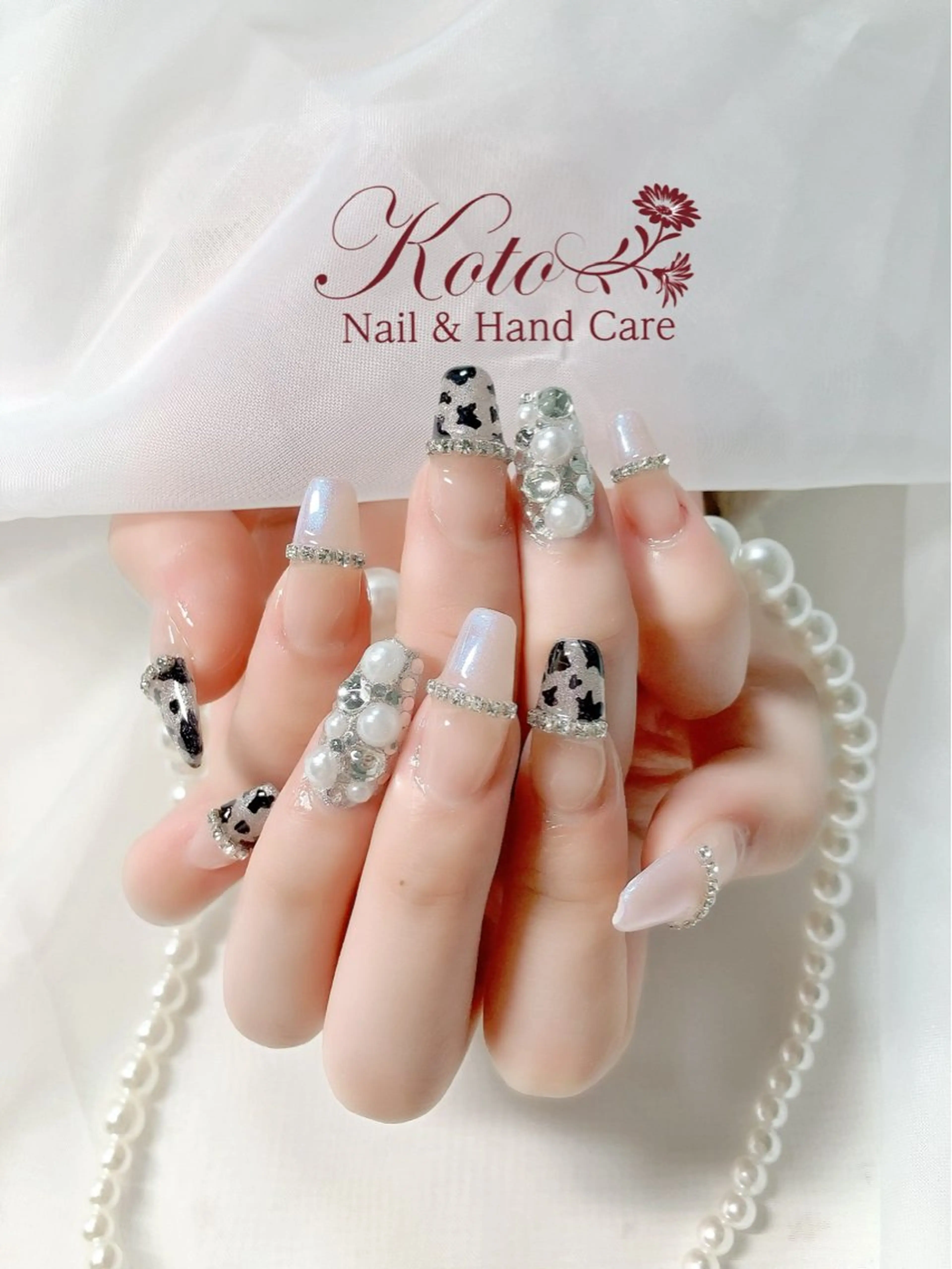 ネイル 長さ出し ジェルネイル 持ち込み ニュアンスネイル 赤色 ハンドネイル Nail Salon KOTOのネイルデザイン