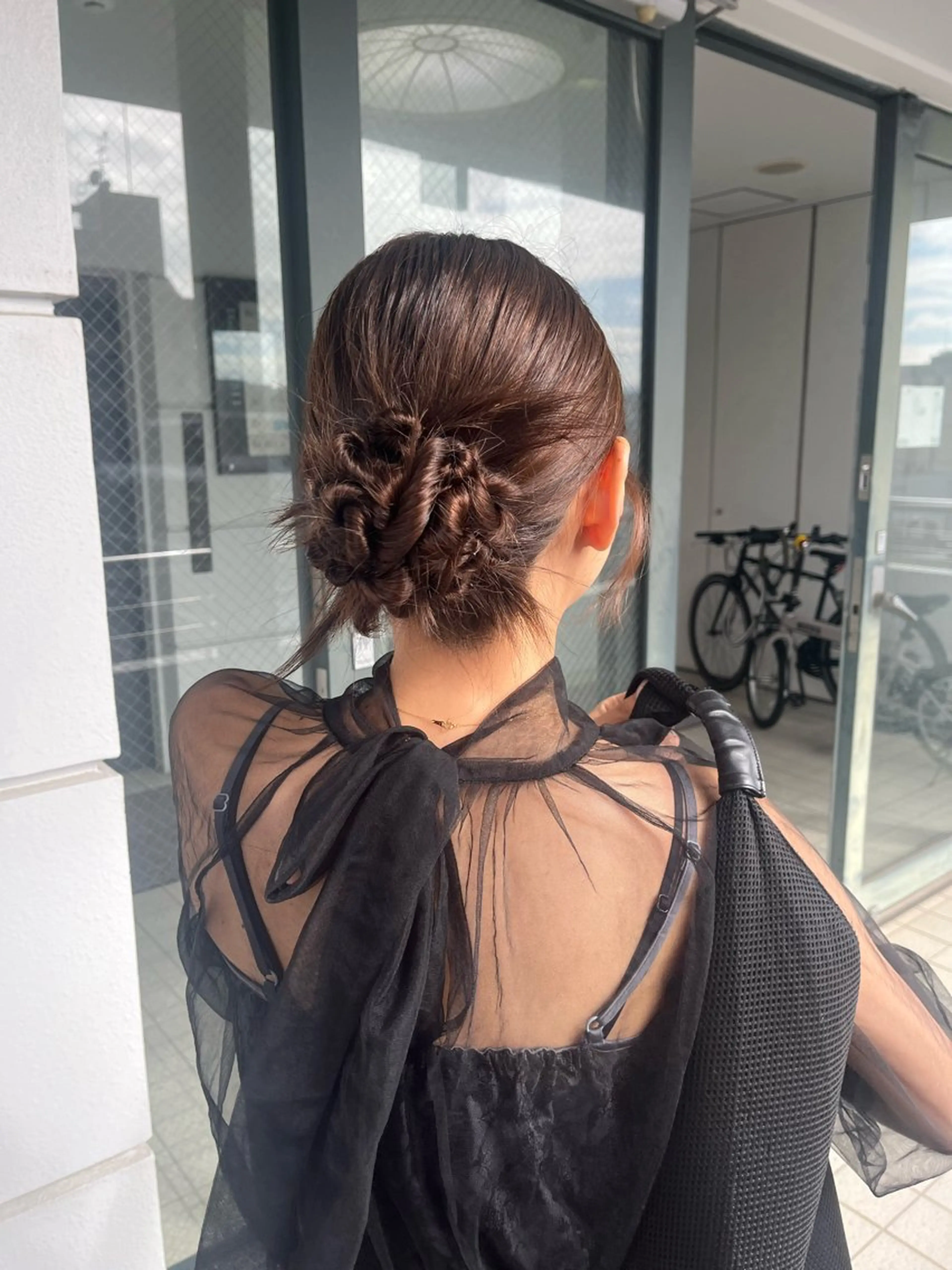 ヘアアレンジ ヘアセット 髪質改善×ブリーチ 無しWカラー🫧天神のヘアスタイル