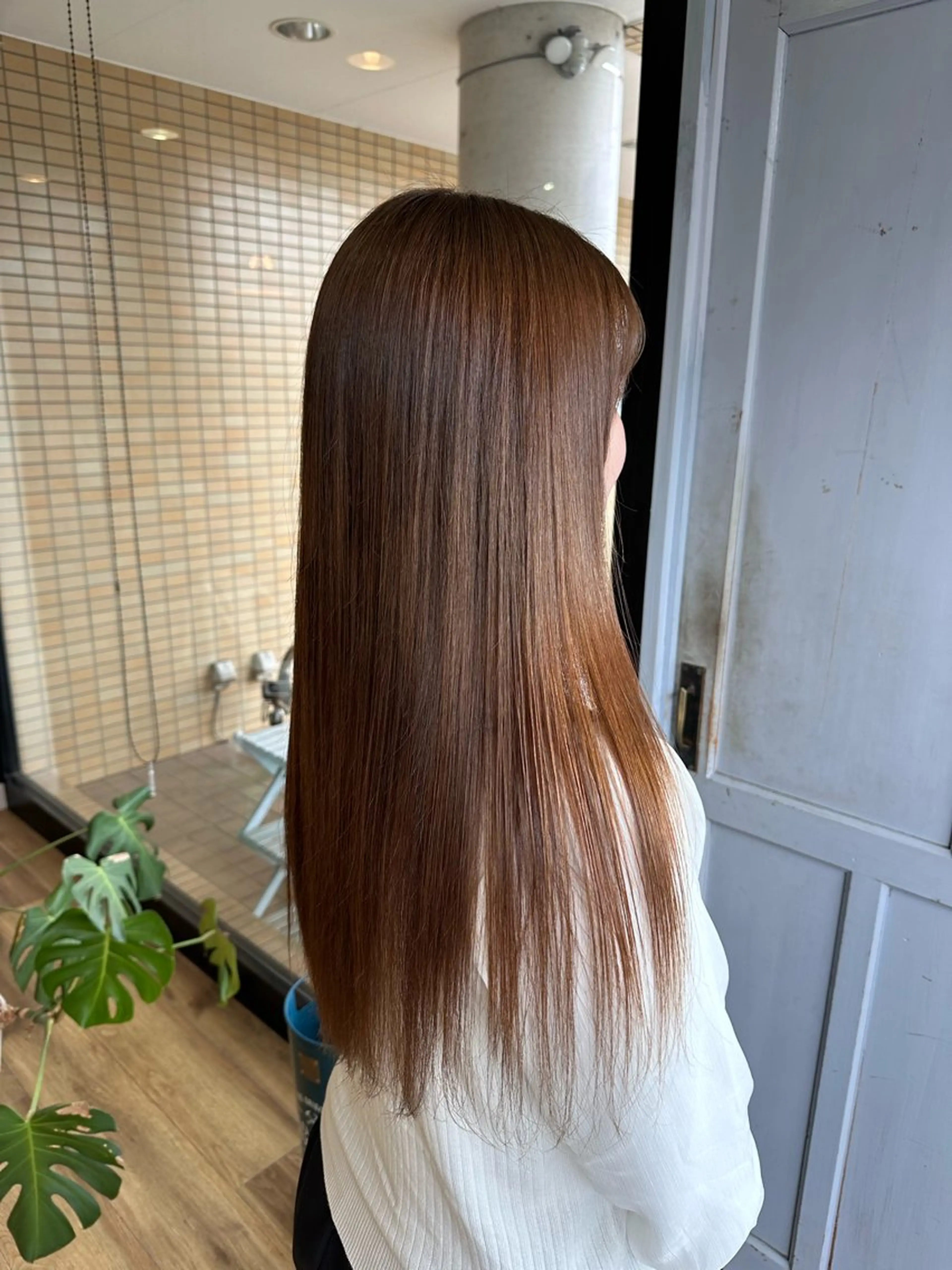 ロング カラー ベージュカラー ヘアカラー トリートメント 堀 望美のヘアスタイル