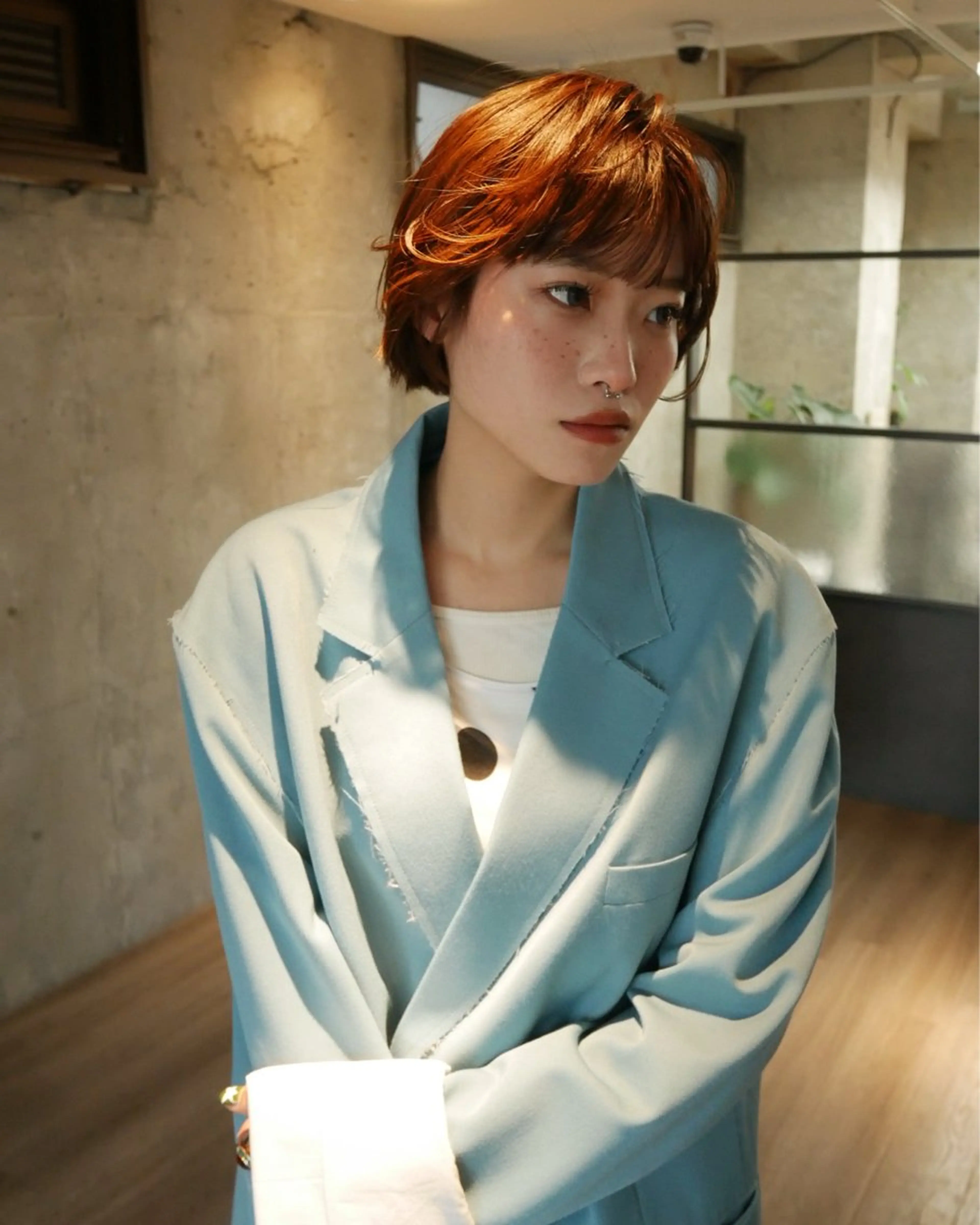 ミディアム カラー 森田遥奈/透明感カラ ー/似合わせカットのヘアスタイル