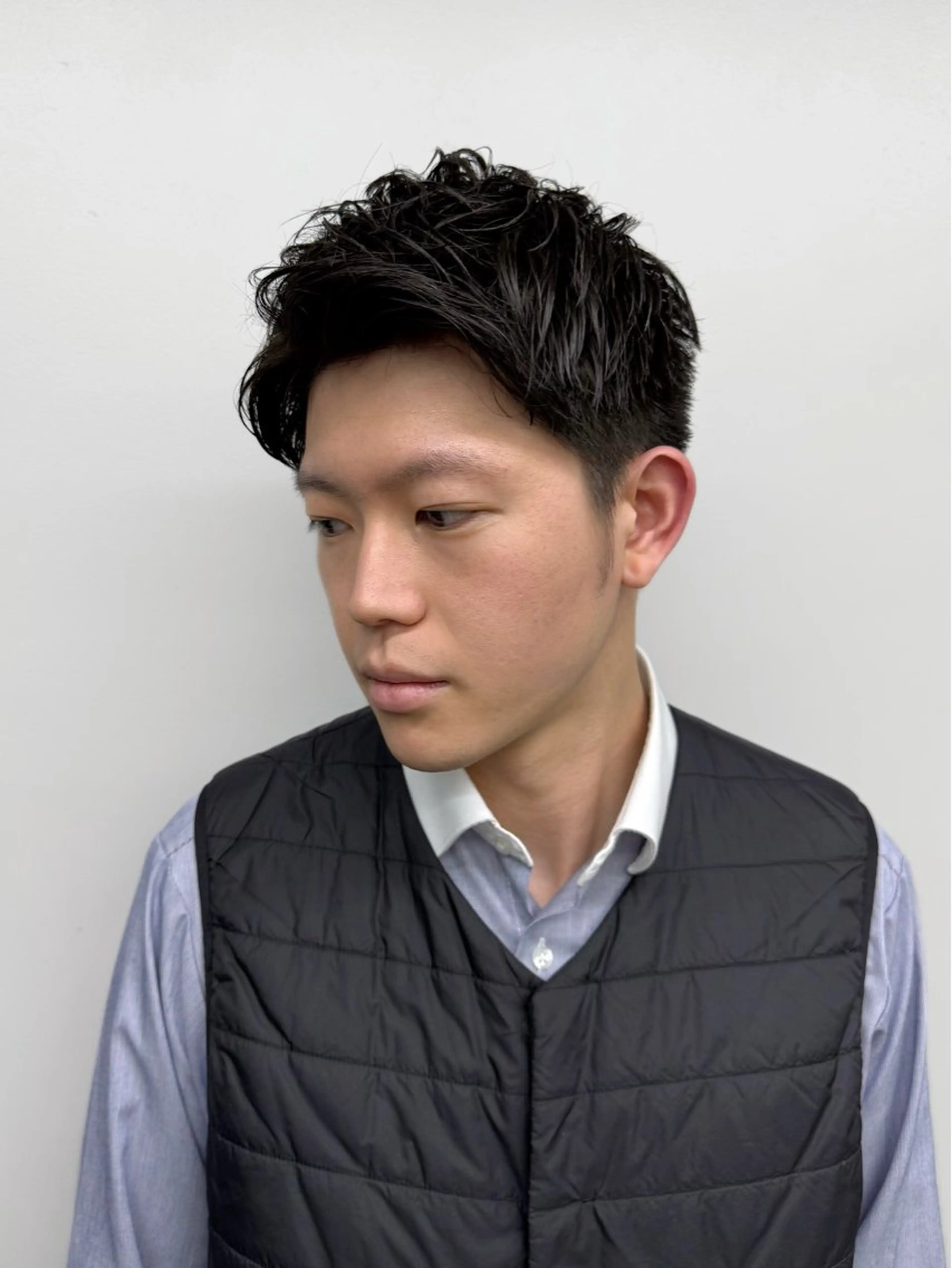 ショート パーマ メンズ カット パーマ トリートメント 【毛流れヘア】 人気No.1/ユウキのヘアスタイル