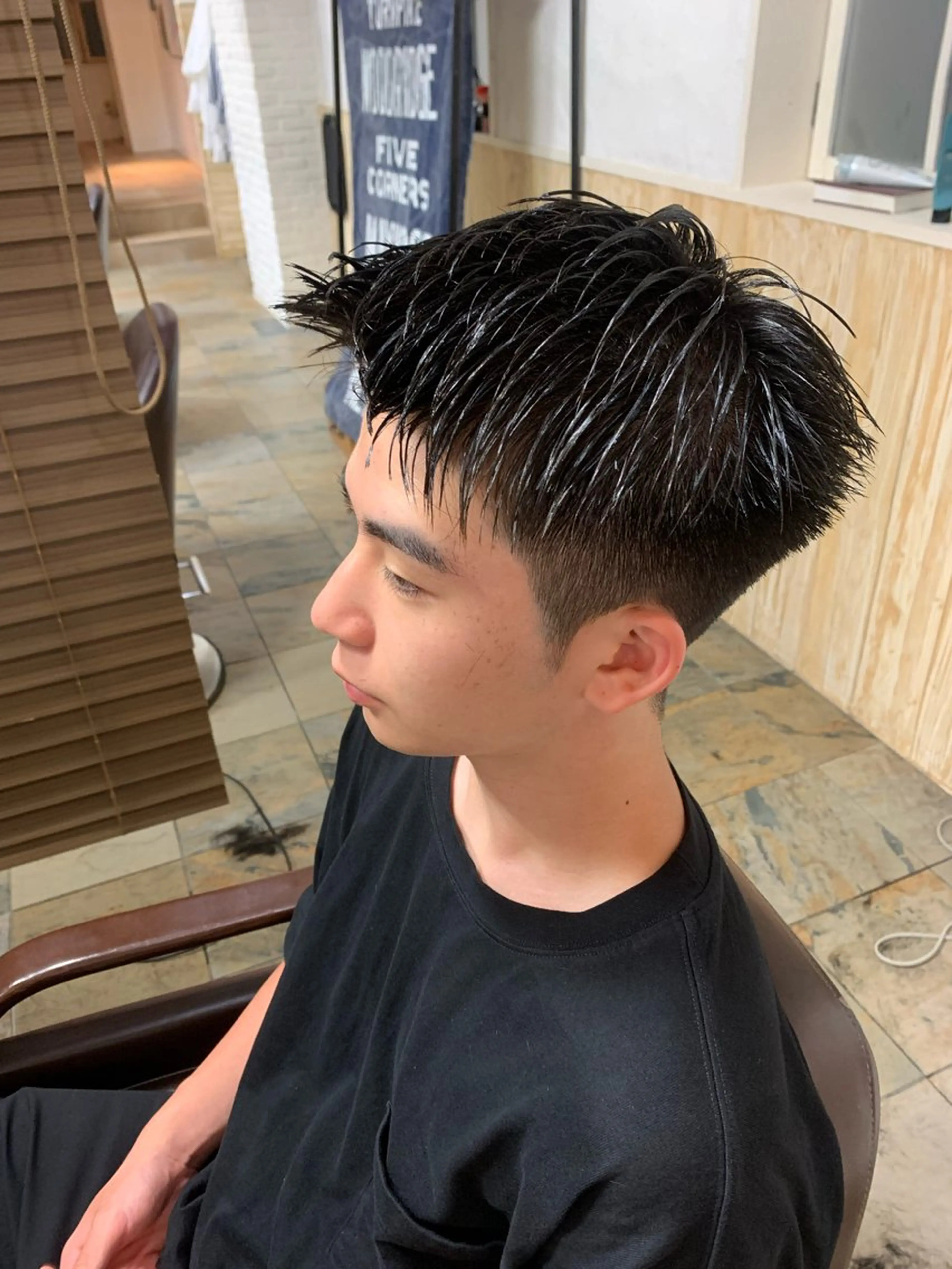 ショート メンズ 刈り上げ ショートヘア フェードカット/メン ズパーマ/森巧真のヘアスタイル