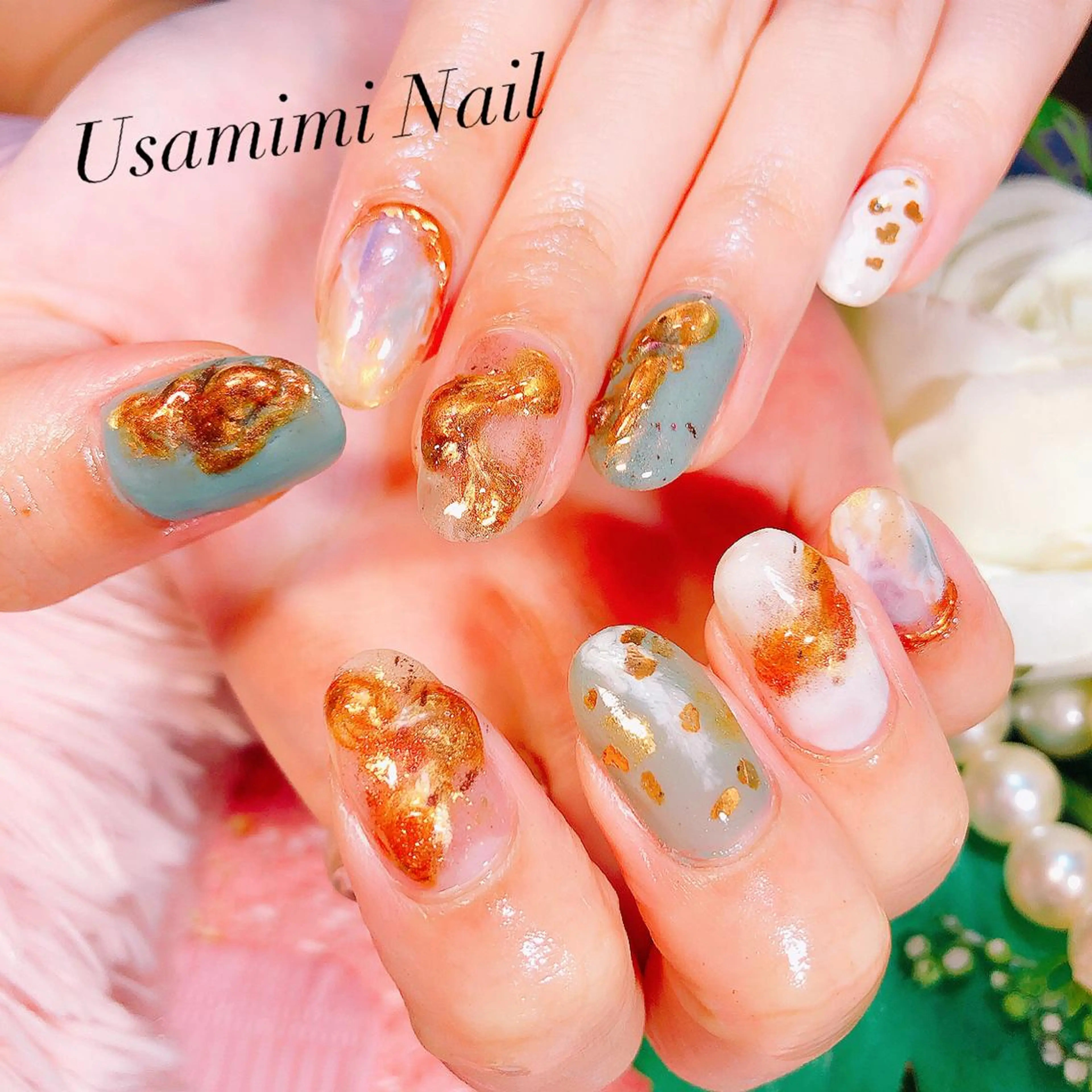 ネイル ニュアンスネイル USAMiMi 🐰💕のネイルデザイン