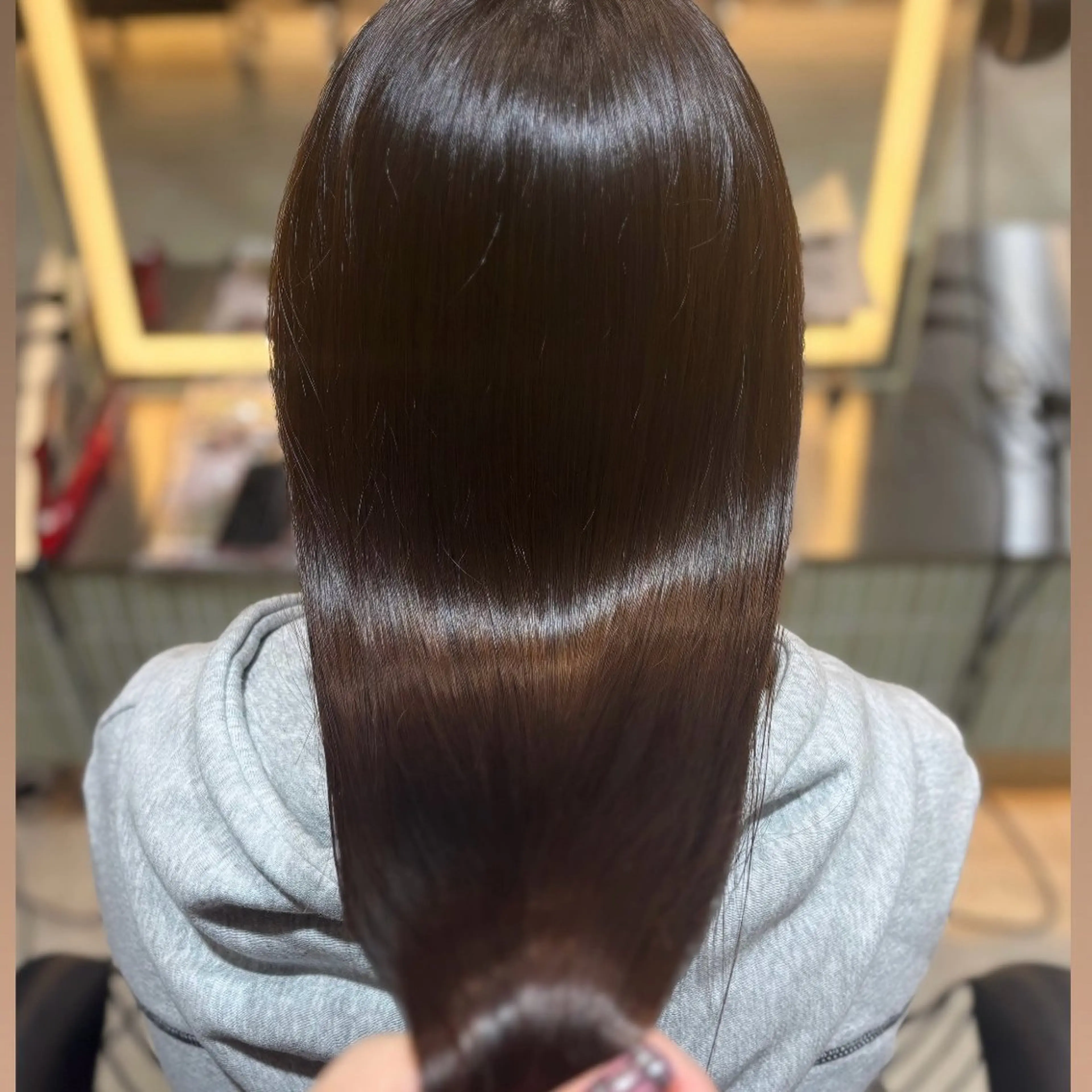 ロング 髪質改善 縮毛矯正 トリートメント 韓国💞艶カラー/ 髪質改善/ハルカ🌙のヘアスタイル