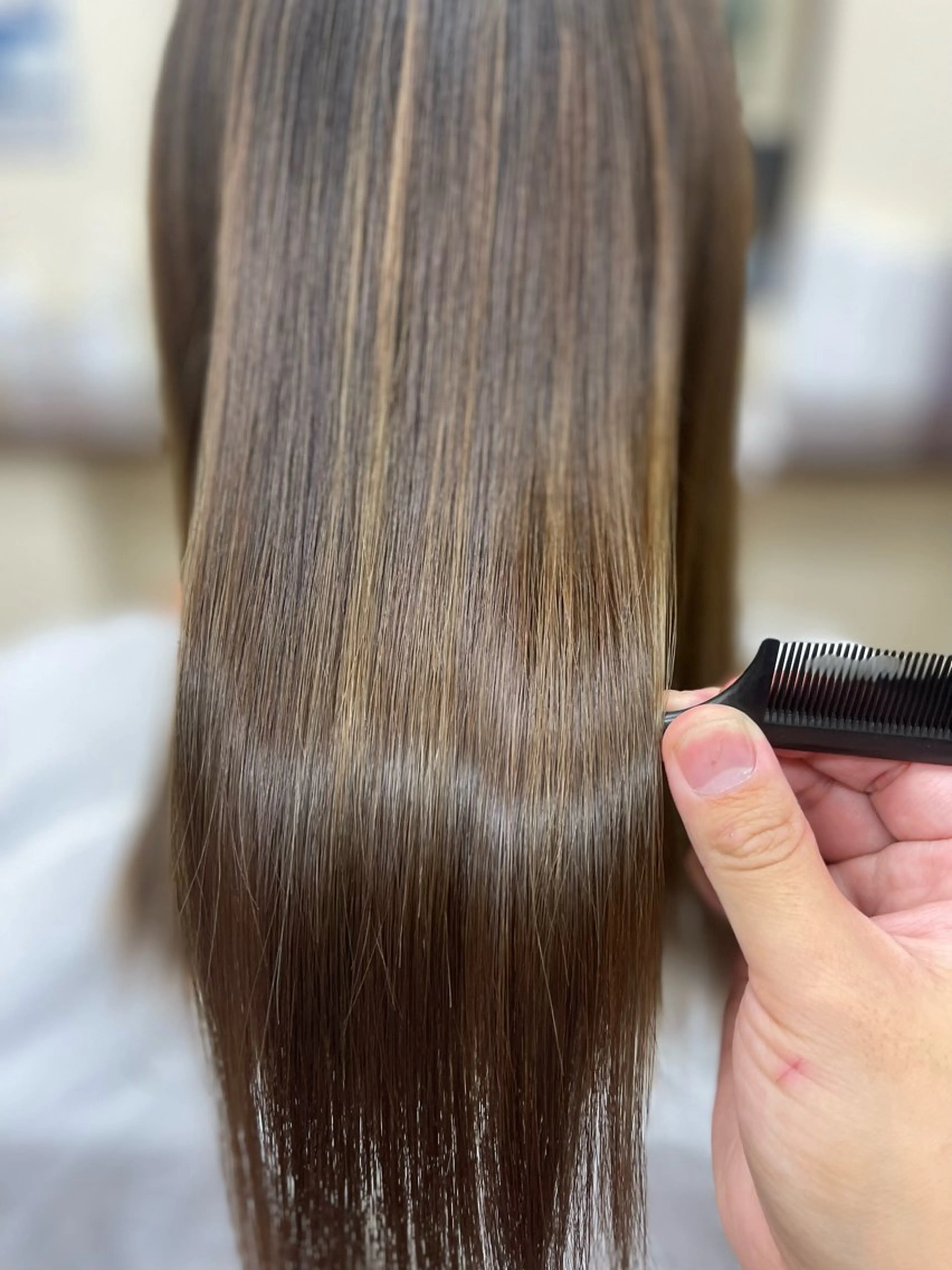 ロング ハイライト カット ヘアカラー 田中 就のヘアスタイル