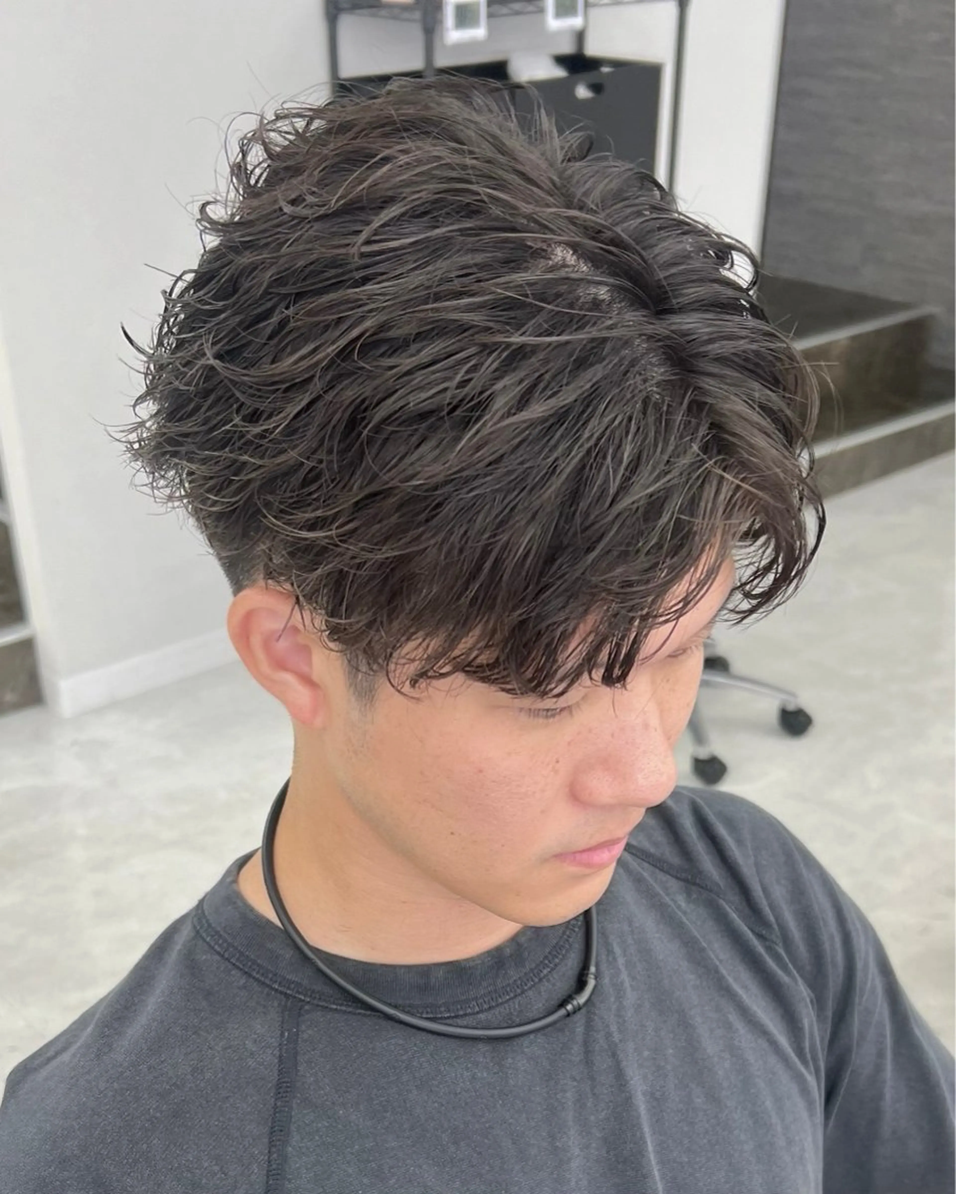 メンズカット+毛流れパーマの写真