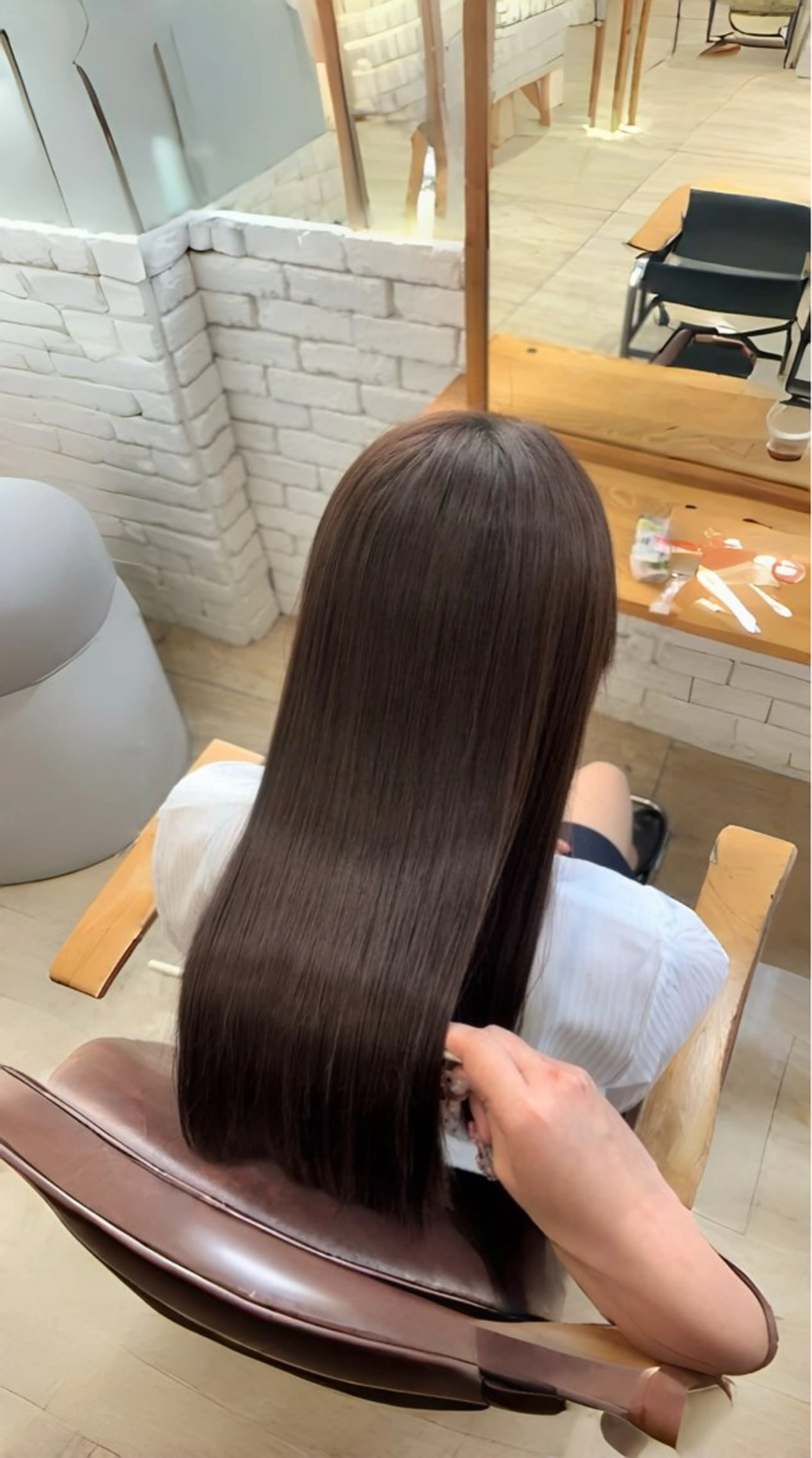 ロング 縮毛矯正 縮毛矯正 belle / REIA🎀🩶のヘアスタイル