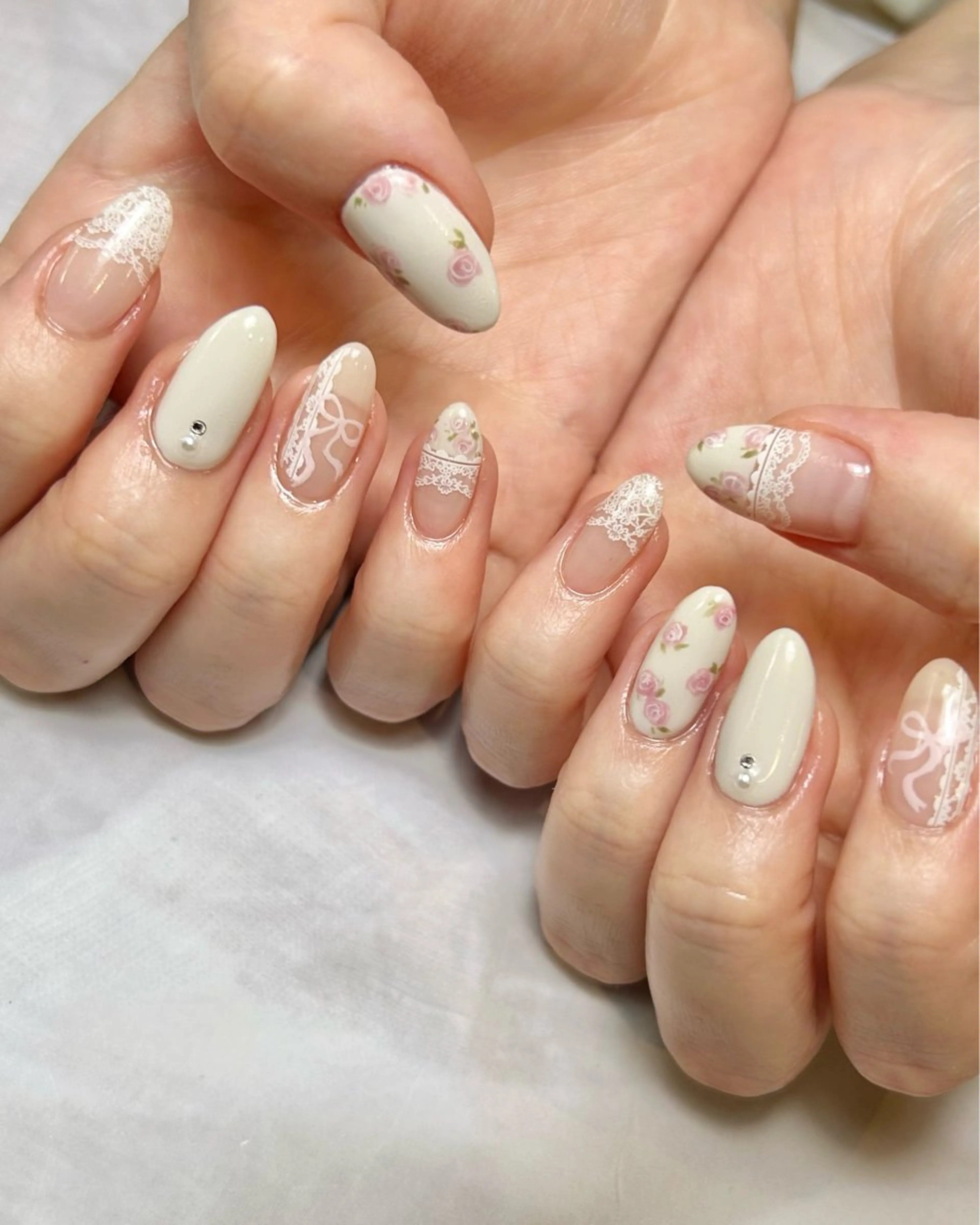 ネイル レース 持ち込み ハンドネイル Reflection marikoのネイルデザイン