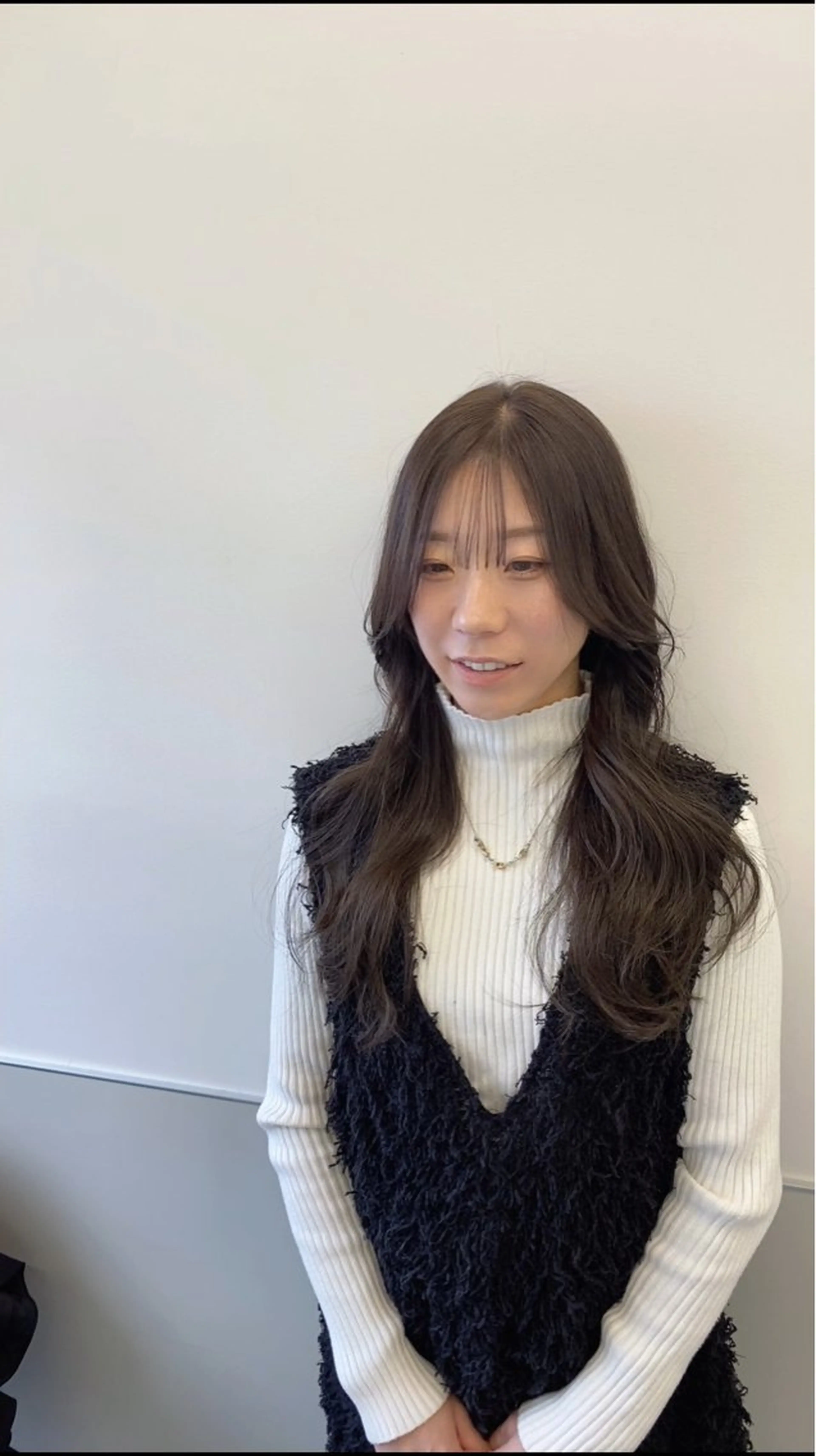 ロング カラー ブルーカラー ブルージュ くびれヘア くびれレイヤー レイヤーカット カット ヘアカラー トリートメント 韓国ヘア🇰🇷 スズキのヘアスタイル