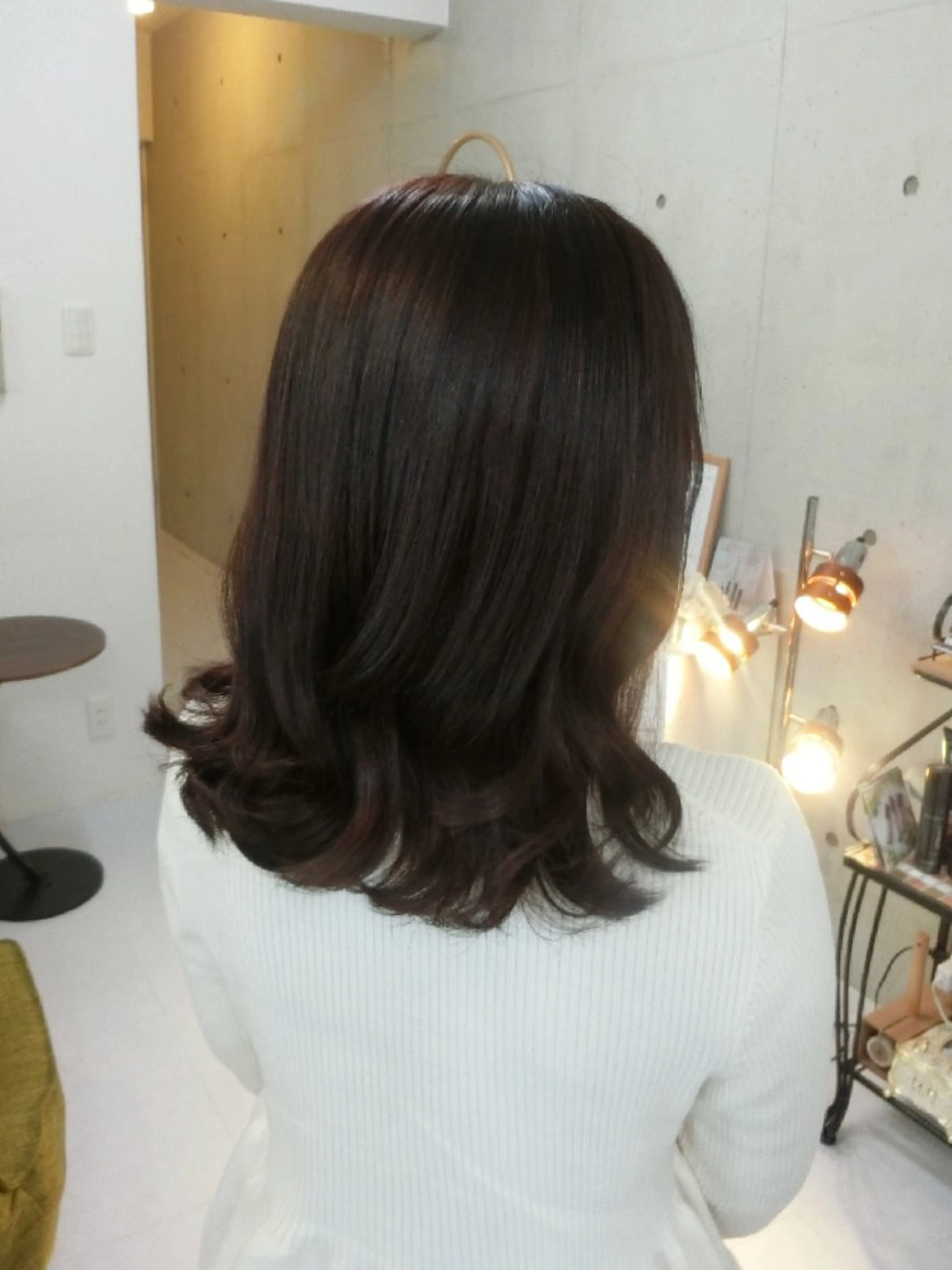 カラー セミロング ma cherie 　naoのヘアスタイル