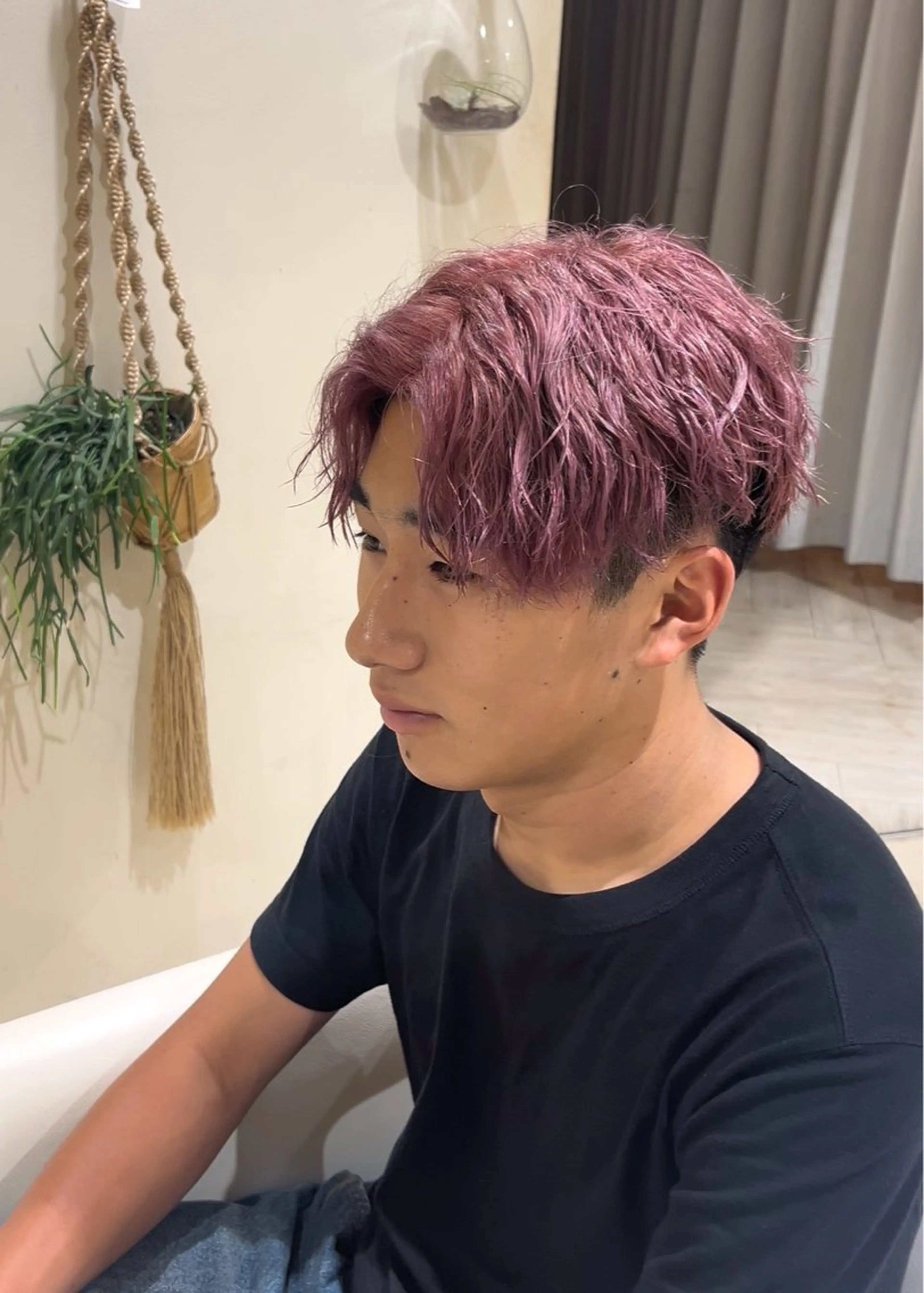 カラー メンズ メンズブリーチ ブリーチ CYAN.所属・山口 陸のヘアスタイル