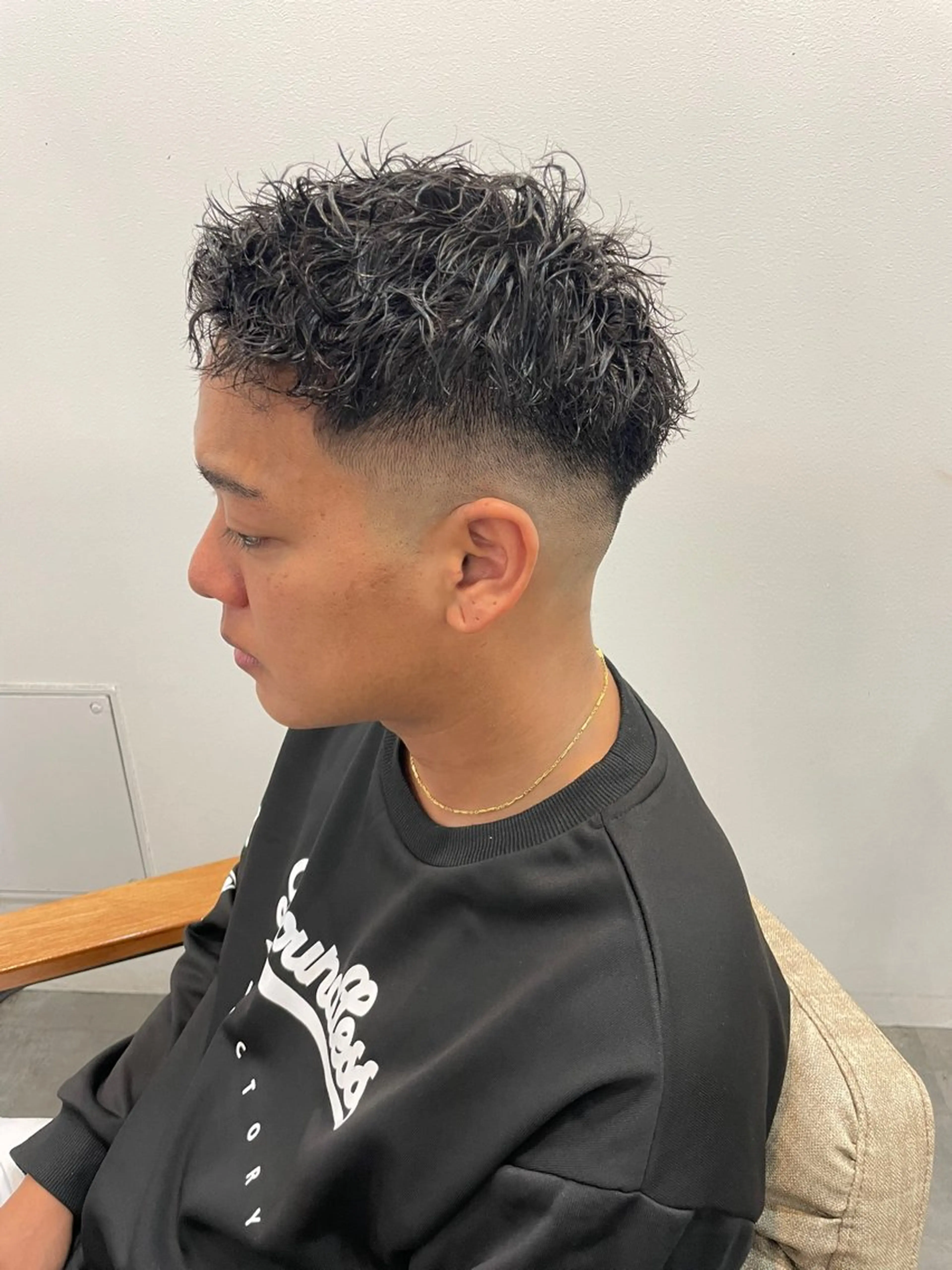 ショート パーマ ヘアアレンジ メンズ カット パーマ ヘアセット SALOWIN横浜店所属・🔥メンズ特化🔥 木村 祐太のヘアスタイル