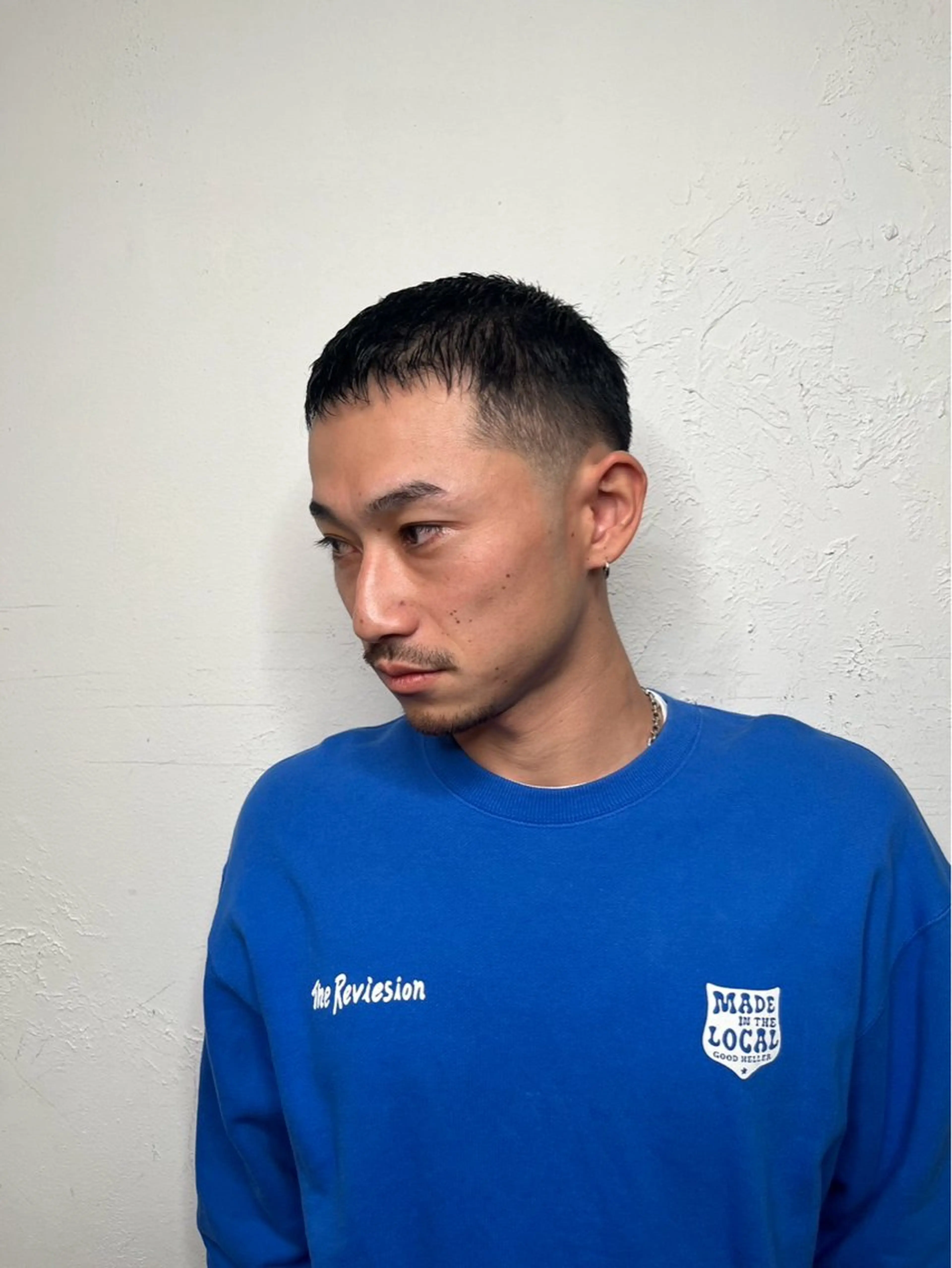 ショート メンズ センターパート ダウンパーマ フェードカット メンズハイライト メンズパーマ カット トリートメント 💈メンズ特化💈 TASUKUのヘアスタイル