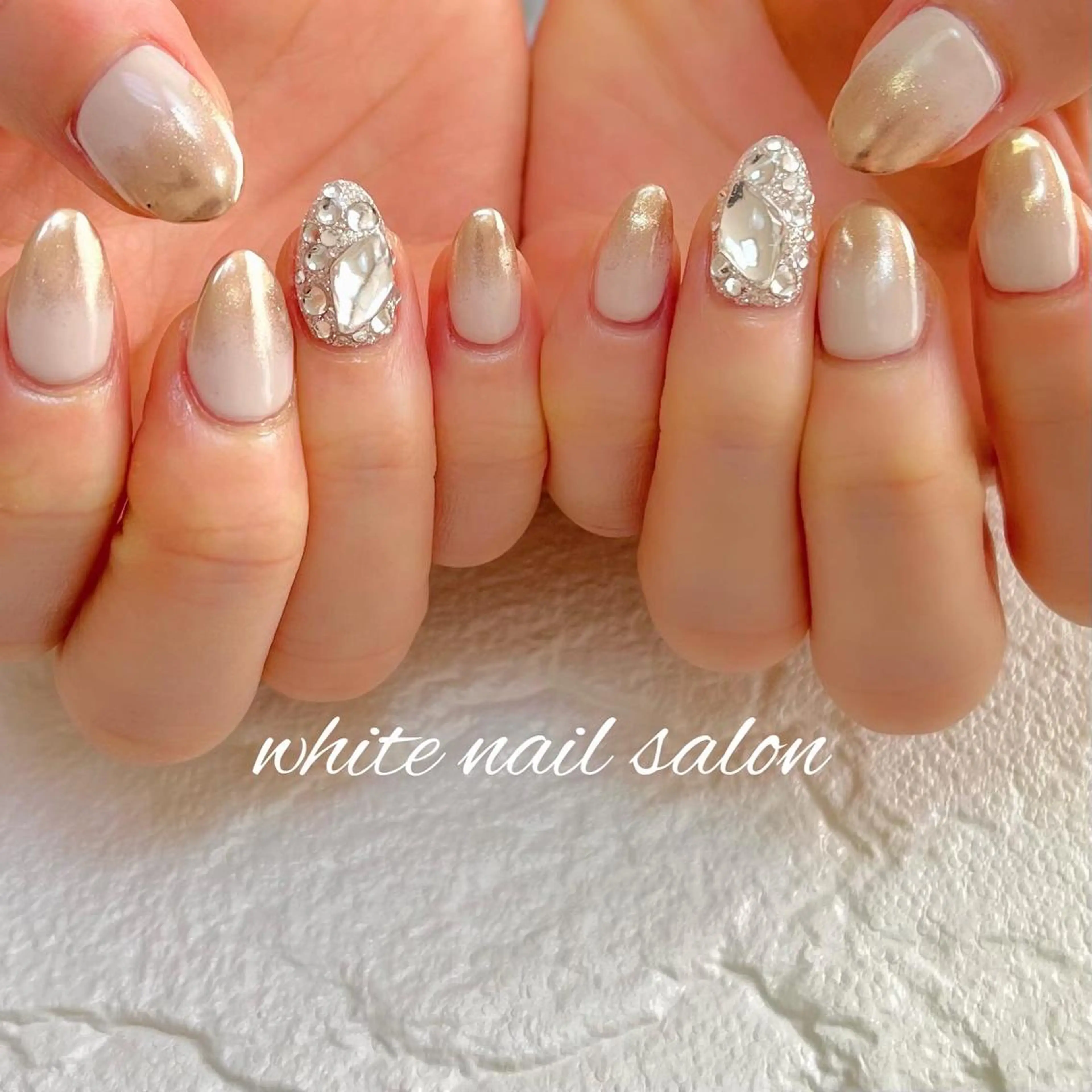 ネイル フットネイル ジェルネイル ハードジェル ラメ(グリッター) 持ち込み ハンドネイル white nail salonのネイルデザイン