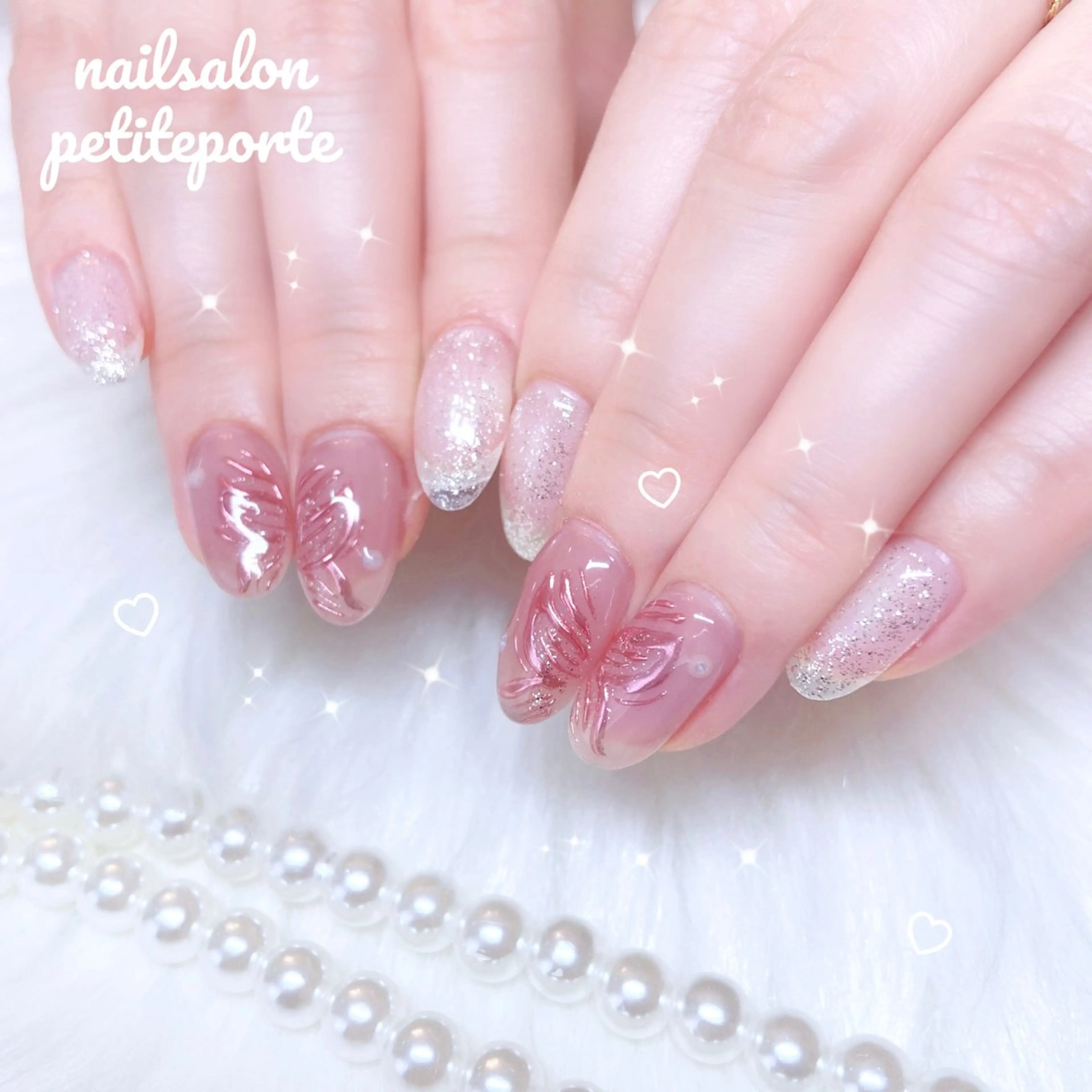 ネイル アートネイル フラッシュネイル キラキラネイル 韓国ネイル ラメ(グリッター) ハンドネイル petite porteのネイルデザイン