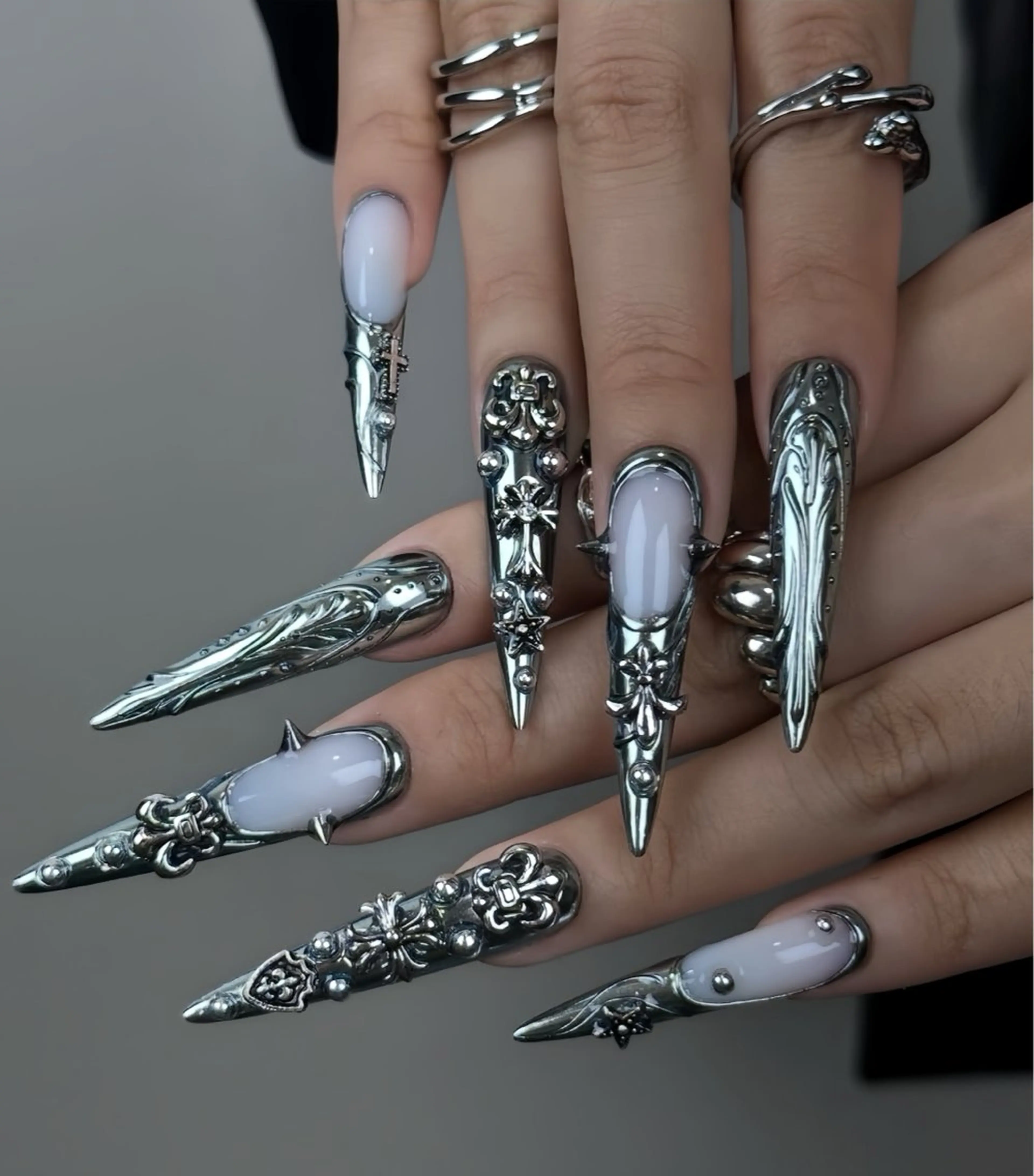 ネイル アートネイル ロングネイル スカルプネイル ネイルチップ ハンドネイル Rin Nail 新大久保店のネイルデザイン