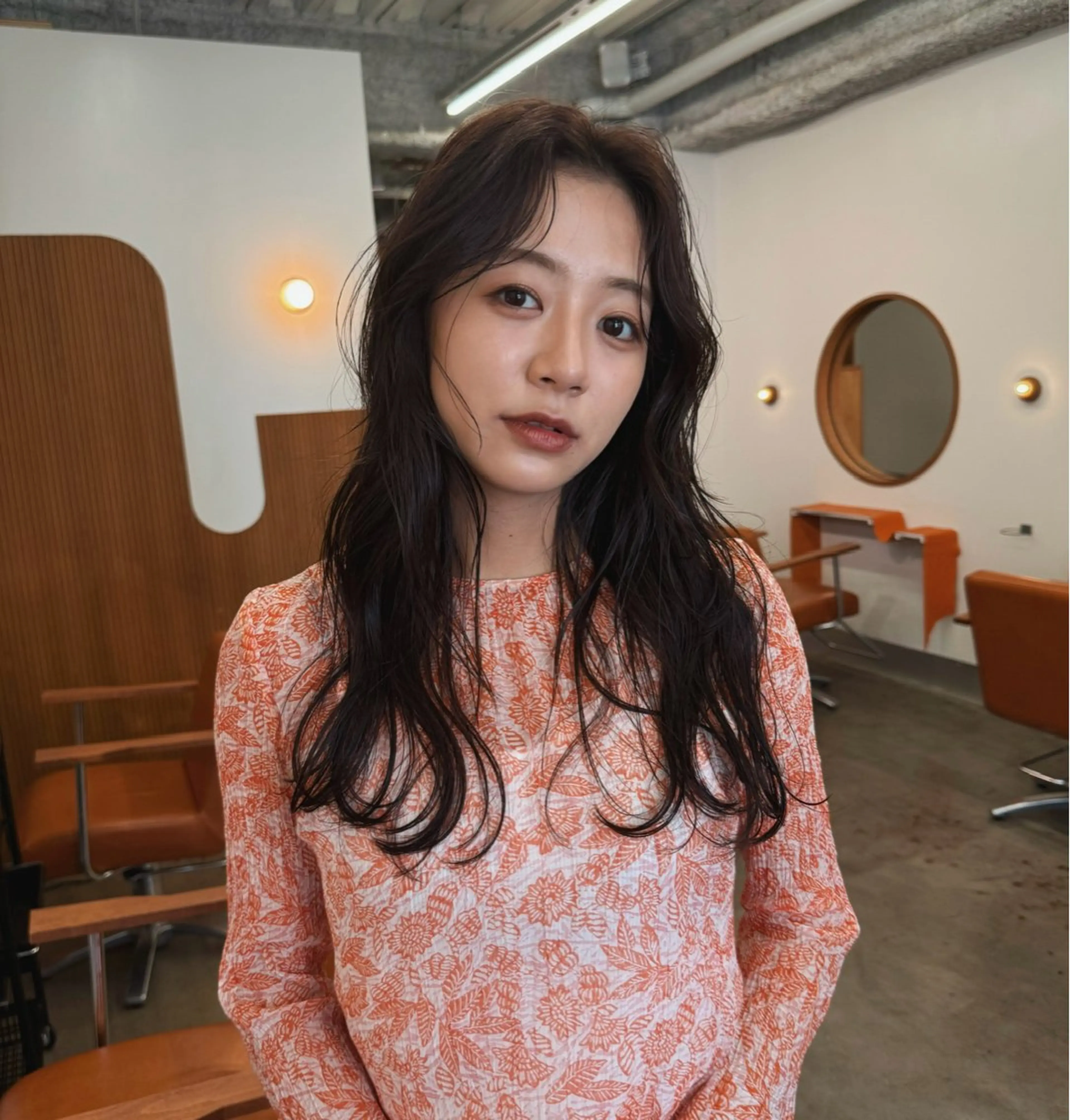 ロング 難波 晃助のヘアスタイル