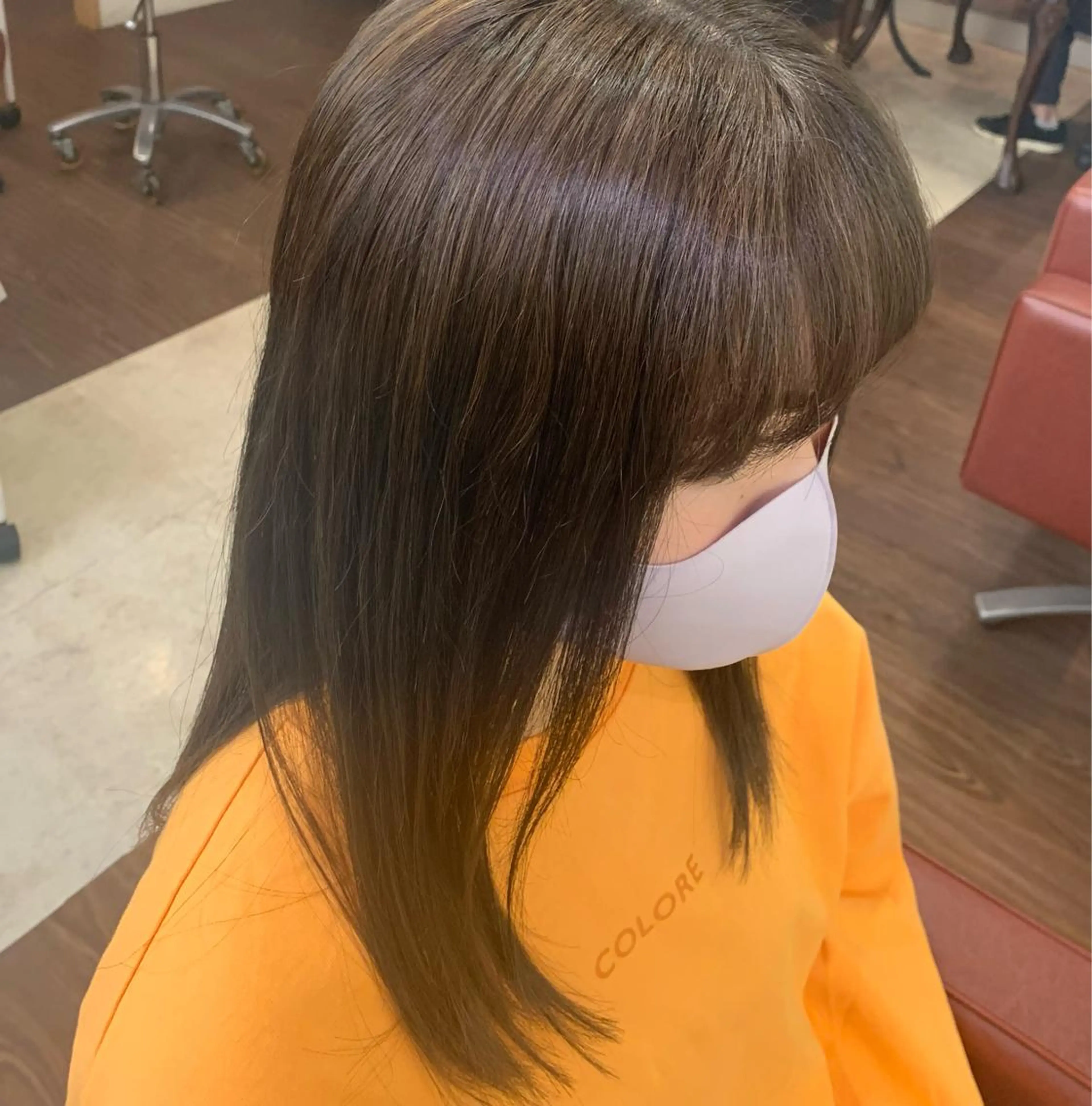 ロング カラー ヘアアレンジ ベージュカラー 透明感カラー オリーブベージュ ハセガワ セイカのエステ・リラクイメージ